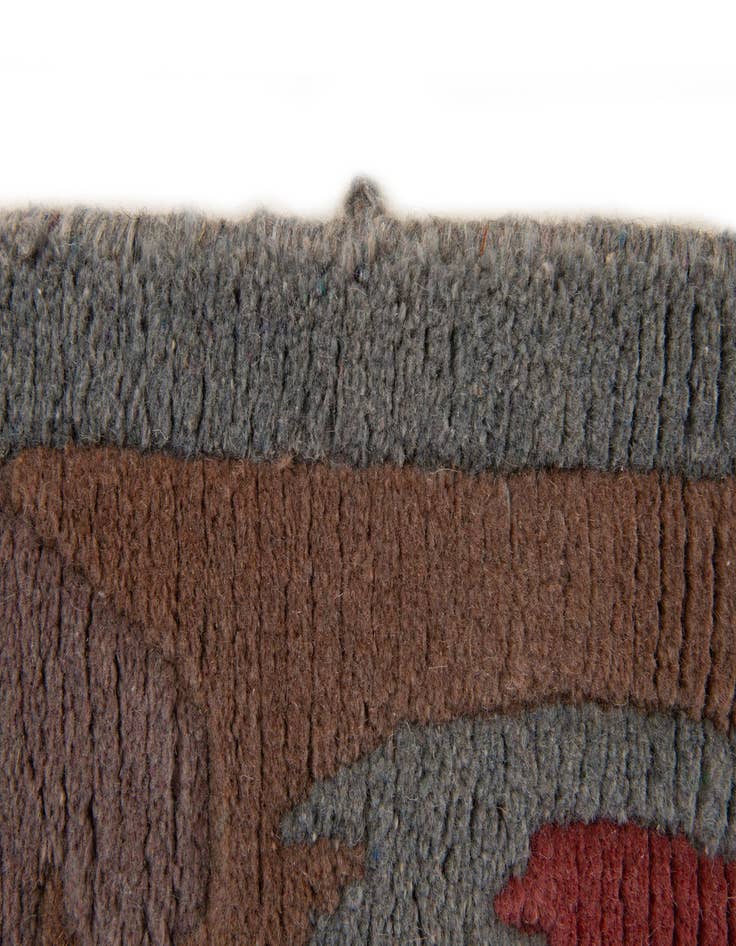 Detail image of 4' x 5' 10  Hand Knotted Tibet Wool Rug