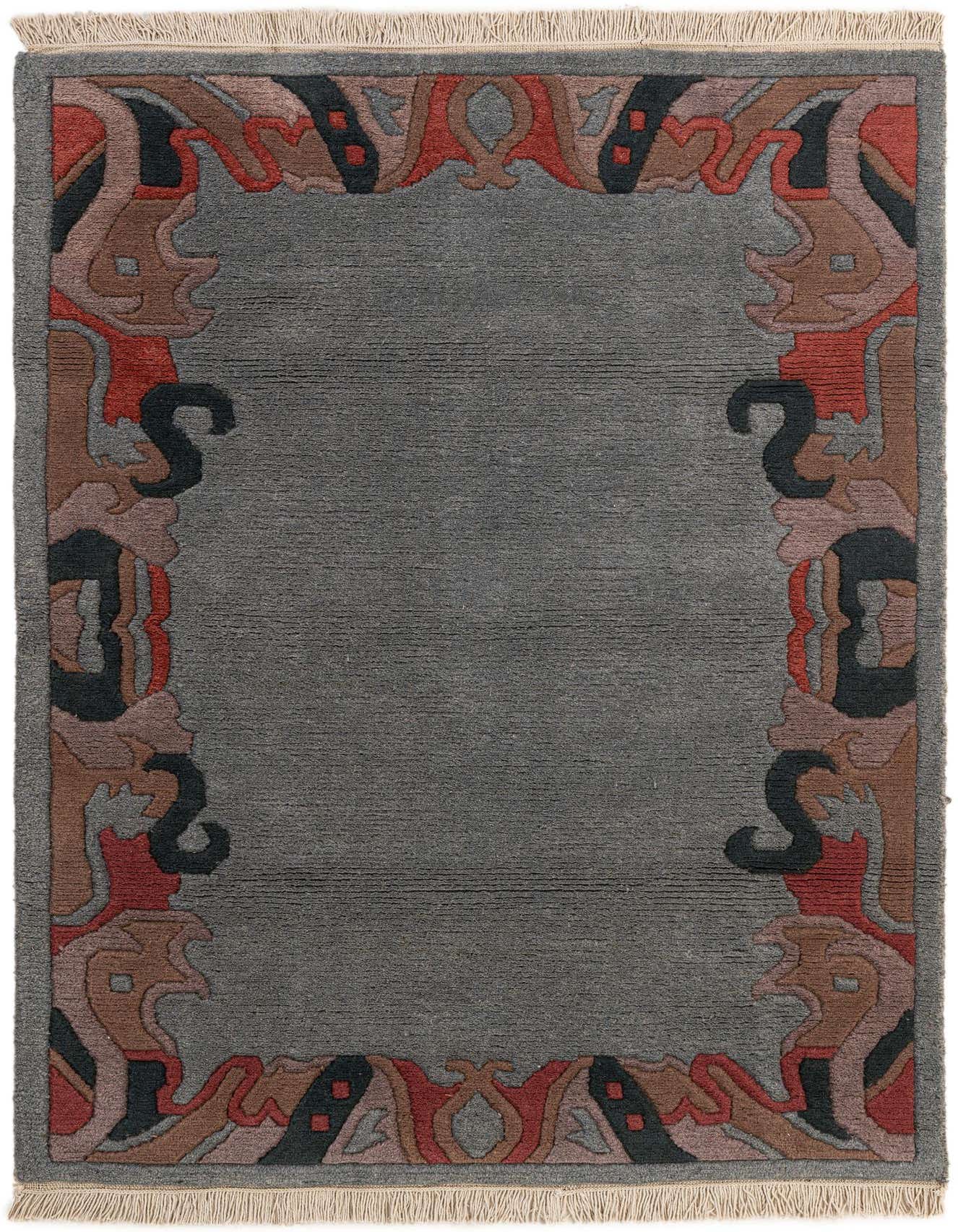 4' x 5' 10 Hand Knotted Tibet Wool Rug