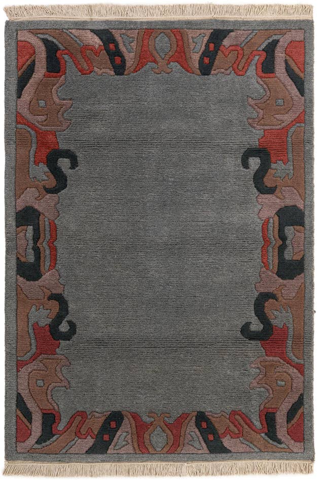 Detail image of 4' x 5' 10 Hand Knotted Tibet Wool Rug