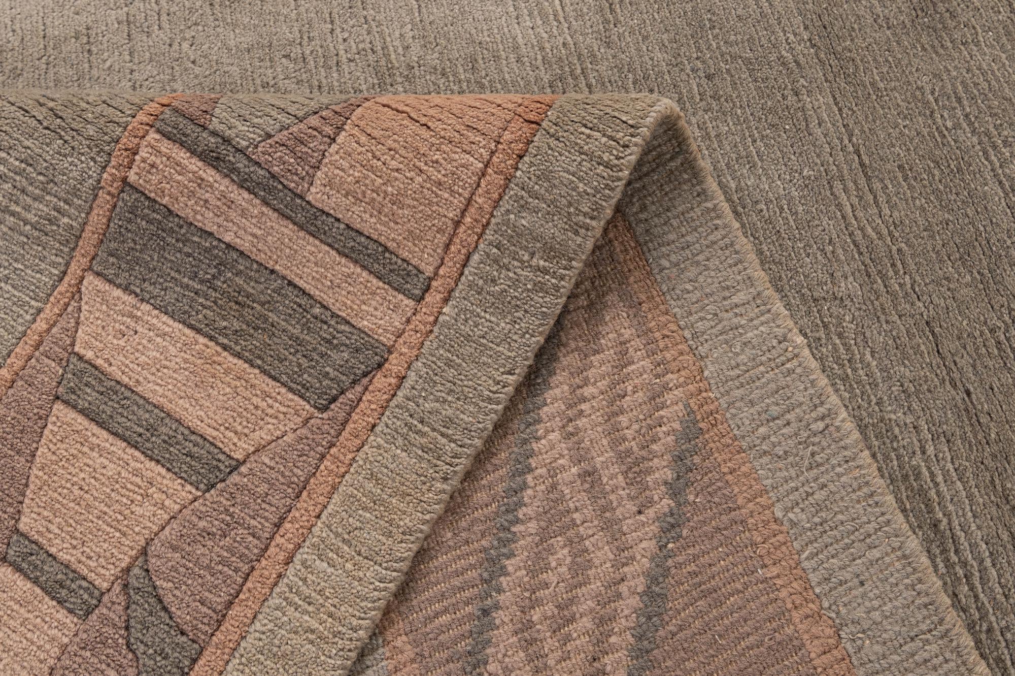 8' 4 x 11' 6 Hand Knotted Tibet Wool Rug