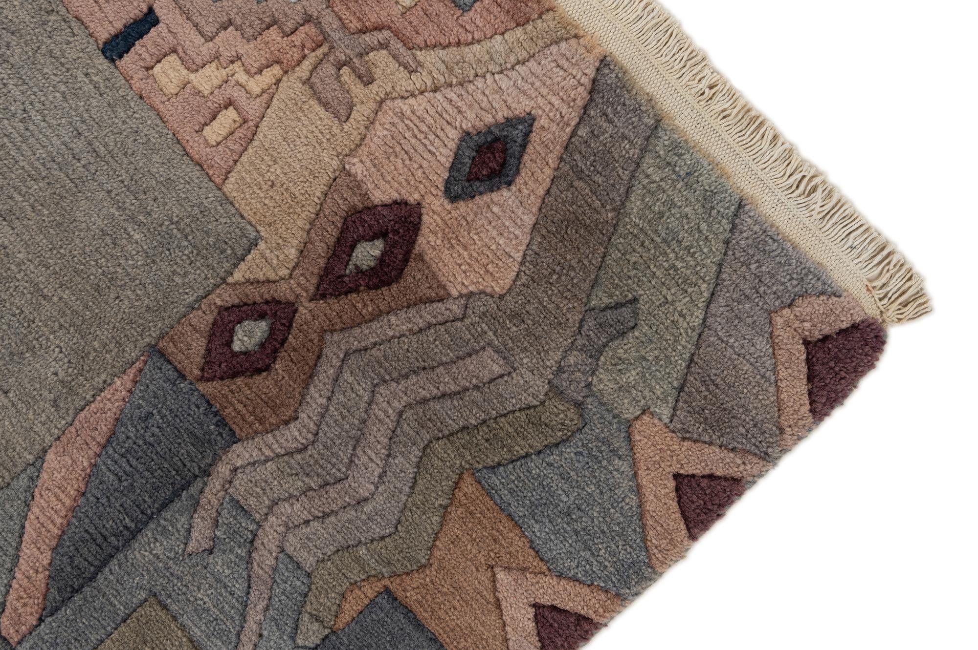 8' 5 x 11' 2 Hand Knotted Tibet Wool Rug