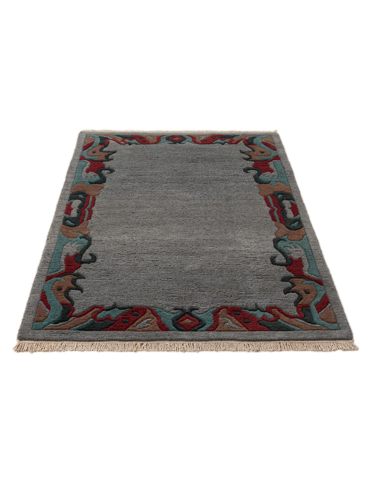 4' 3 x 6' 1 Hand Knotted Tibet Wool Rug
