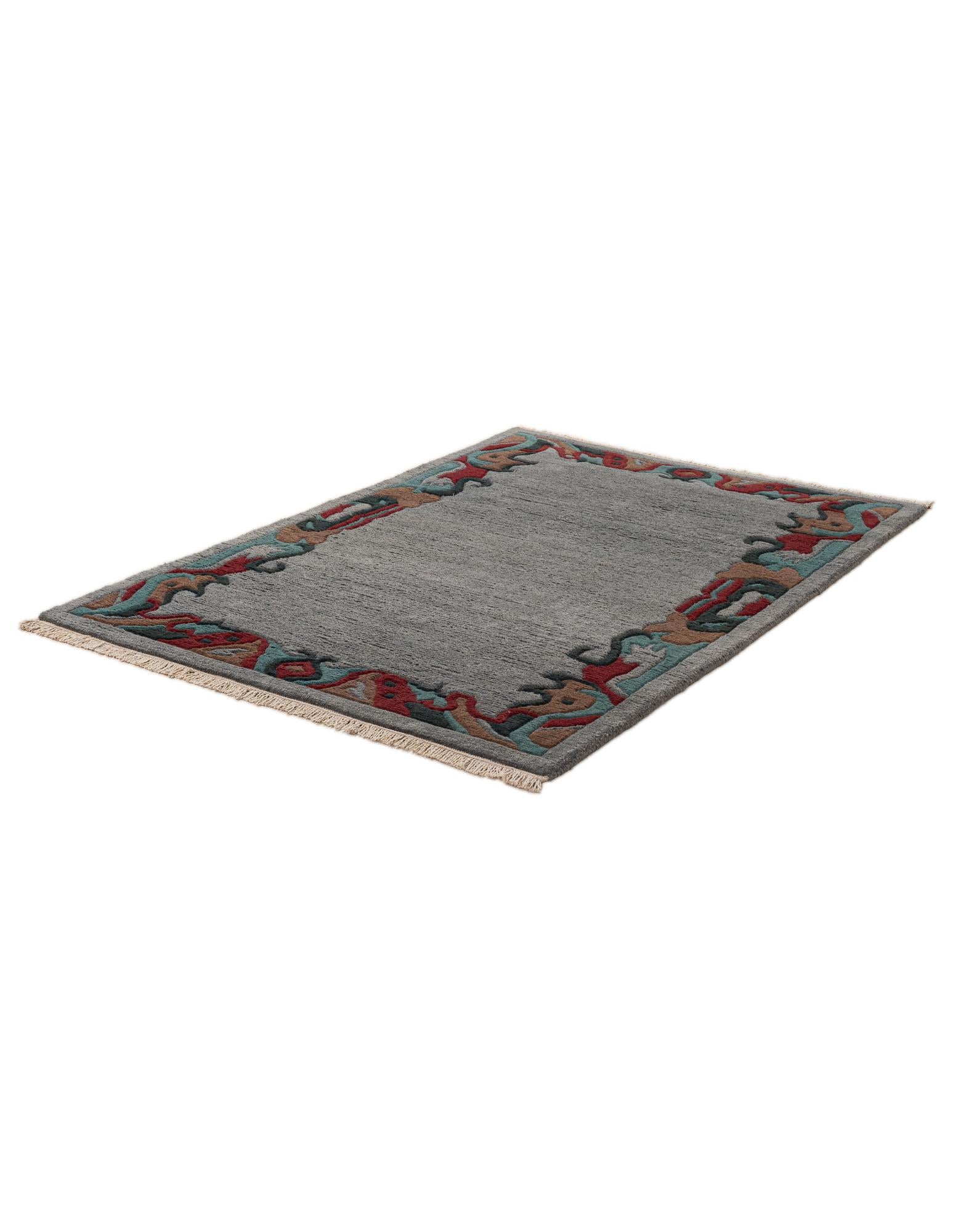 4' 3 x 6' 1 Hand Knotted Tibet Wool Rug