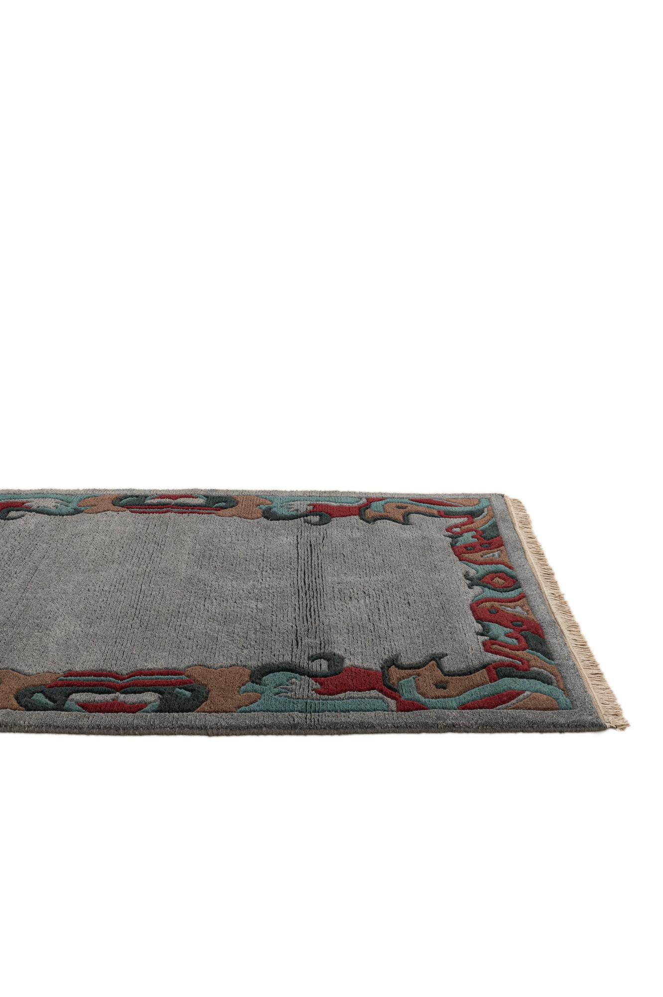 4' 3 x 6' 1 Hand Knotted Tibet Wool Rug