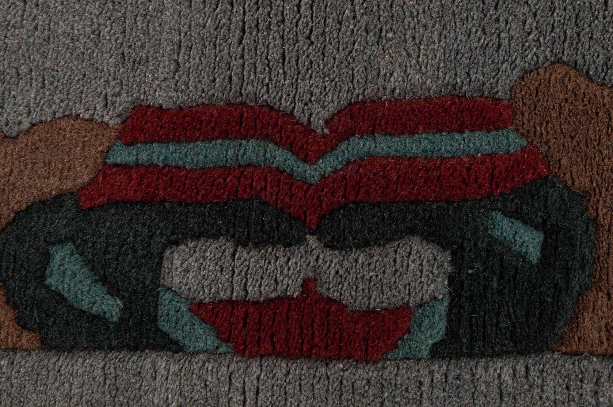 4' 3 x 6' 1 Hand Knotted Tibet Wool Rug