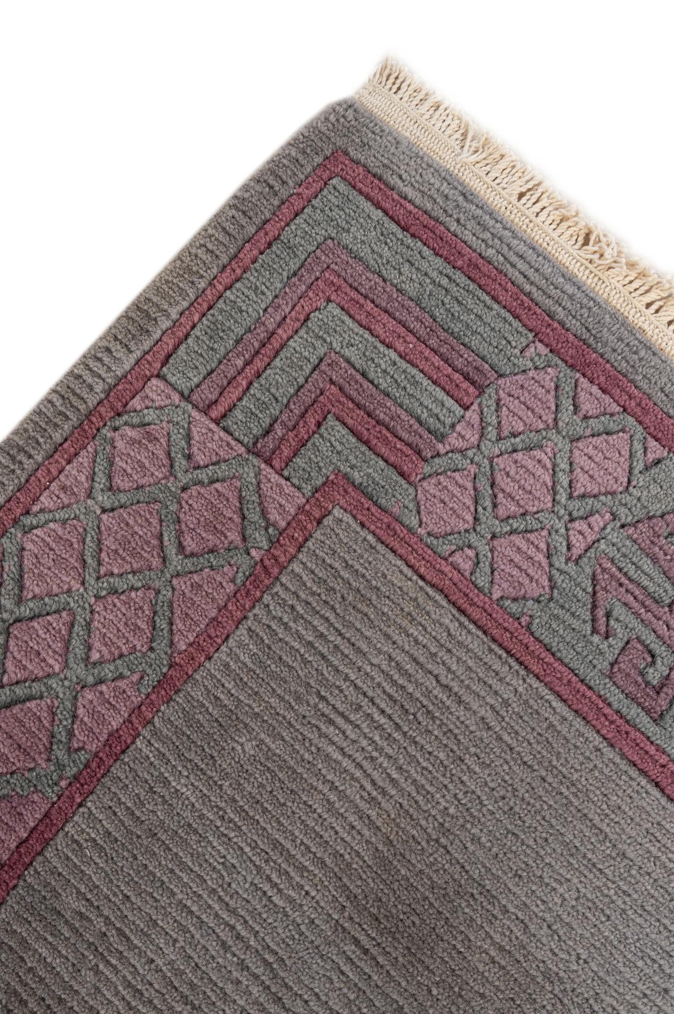 2' 6 x 4' 8 Hand Knotted Tibet Wool Rug