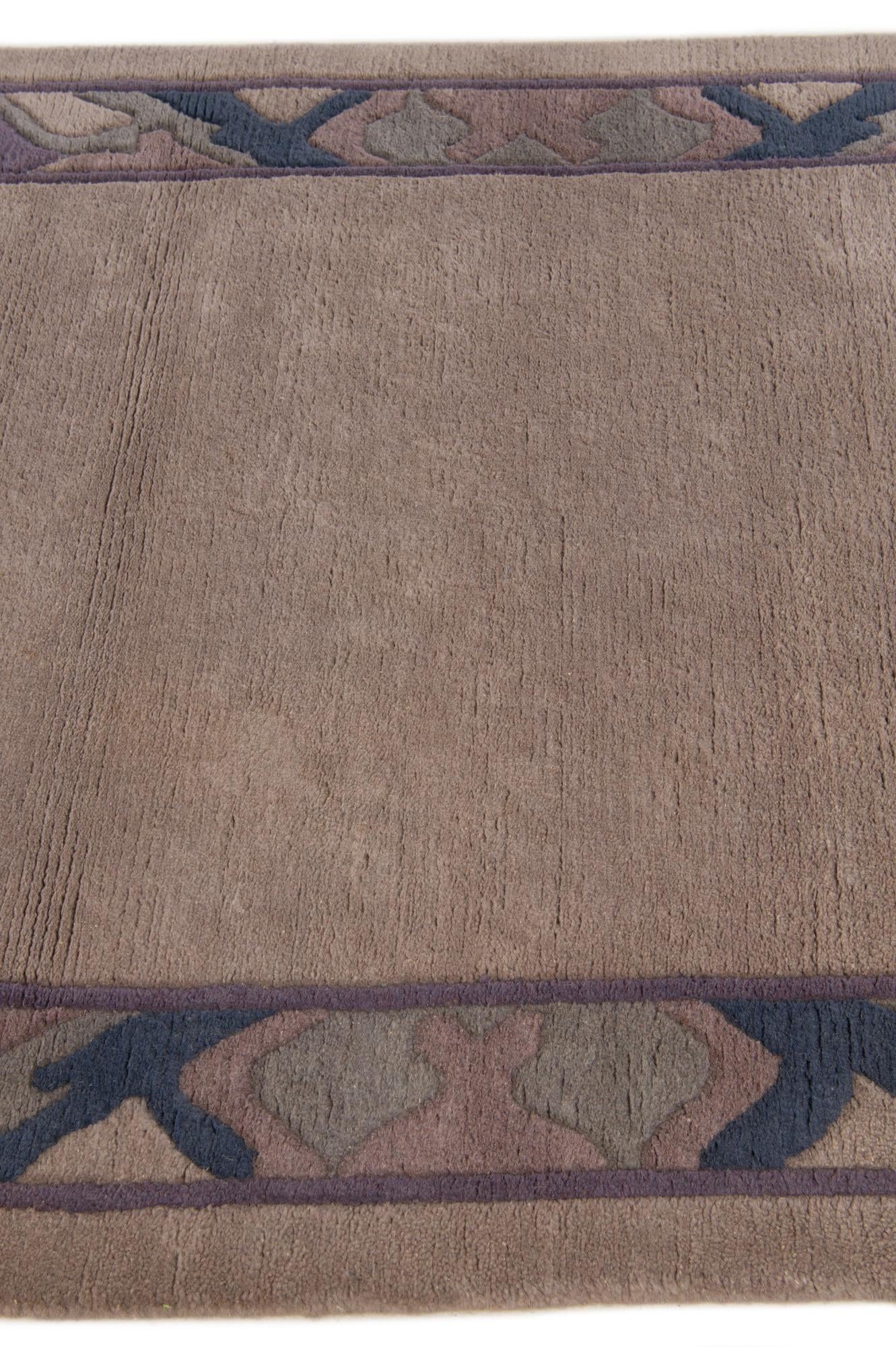 4' 3 x 6' 2 Hand Knotted Tibet Wool Rug