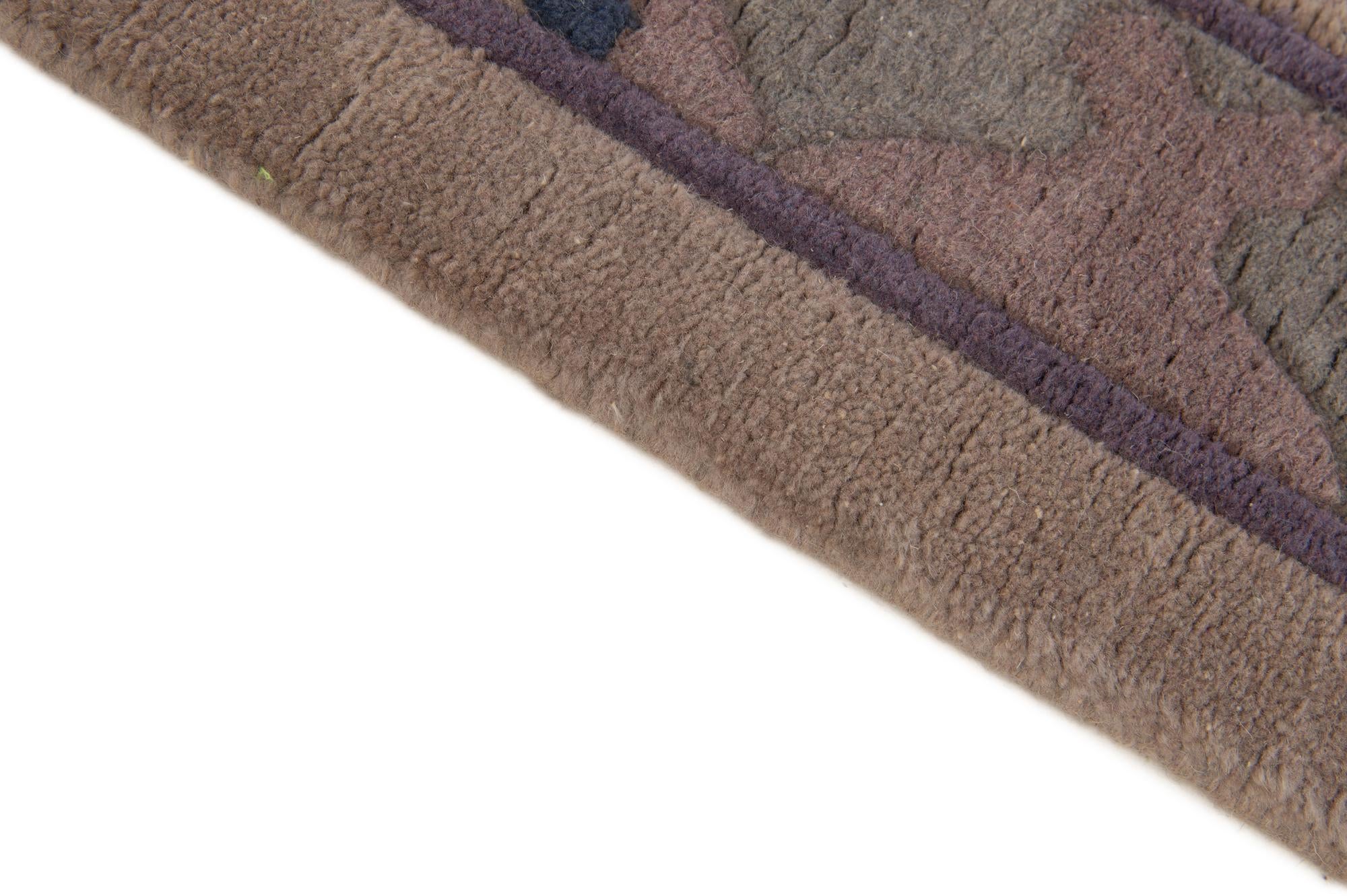4' 3 x 6' 2 Hand Knotted Tibet Wool Rug