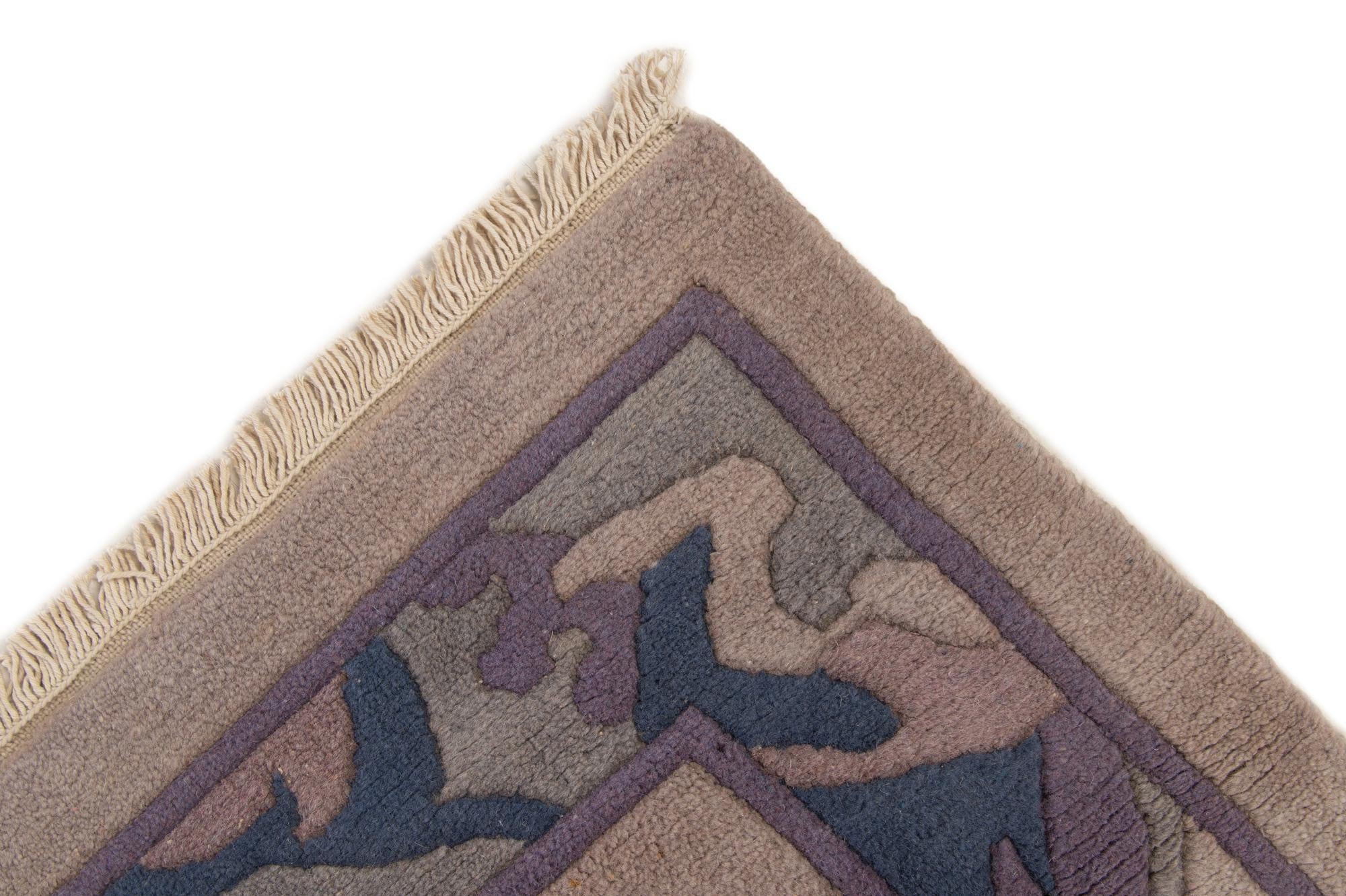 4' 3 x 6' 2 Hand Knotted Tibet Wool Rug