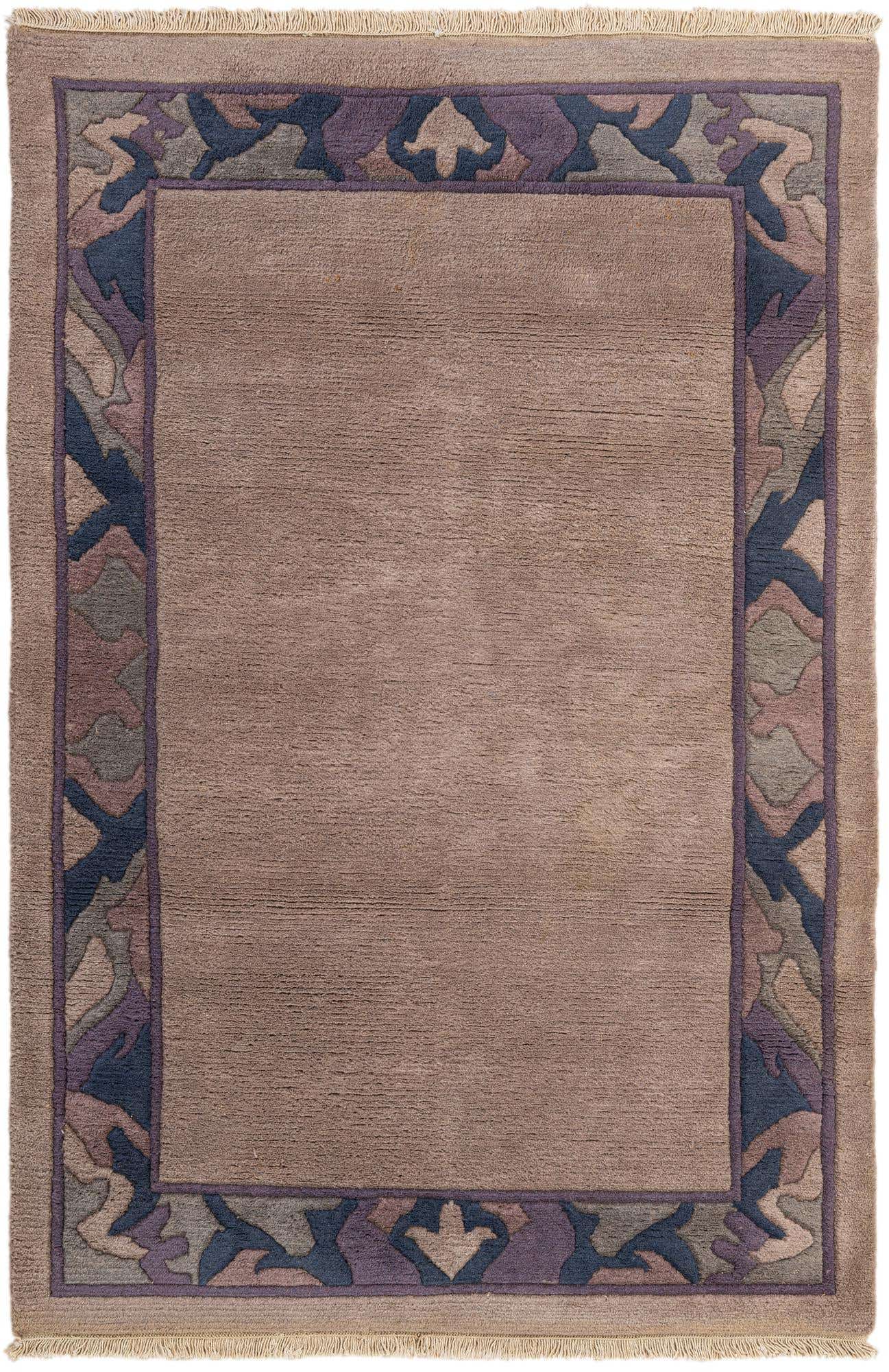 4' 3 x 6' 2 Hand Knotted Tibet Wool Rug