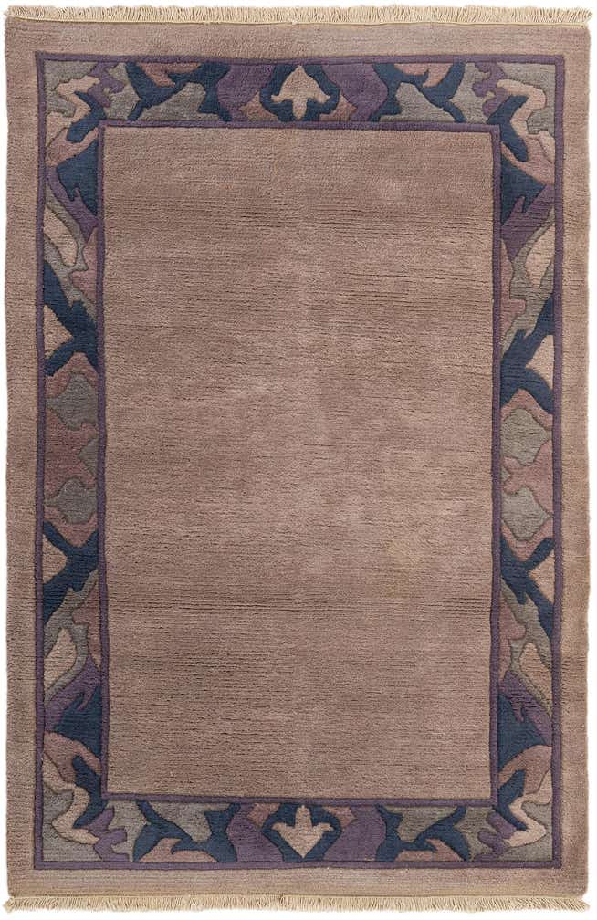 4' 3 x 6' 2 Hand Knotted Tibet Wool Rug