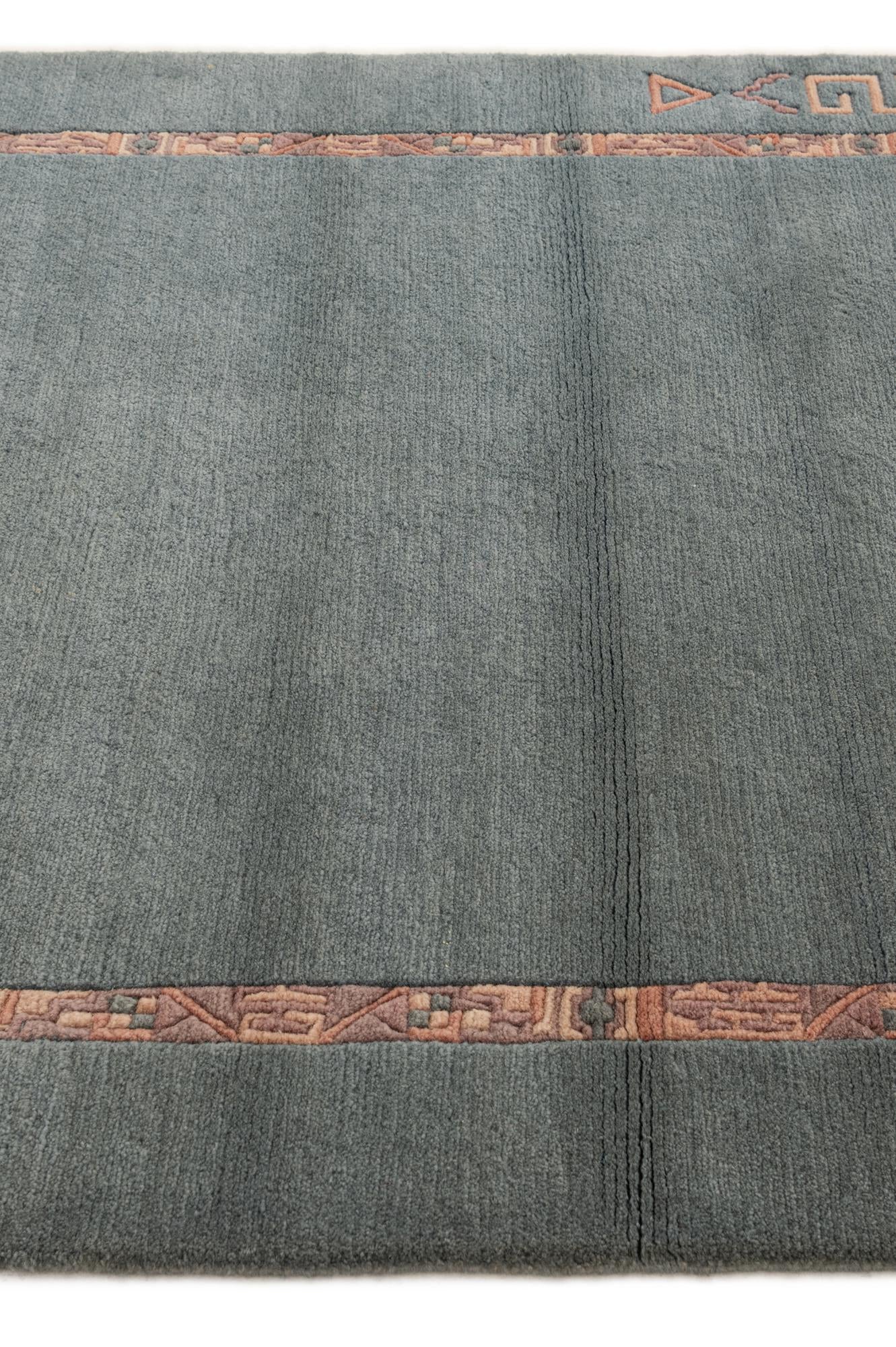 4' 2 x 5' 10 Hand Knotted Tibet Wool Rug