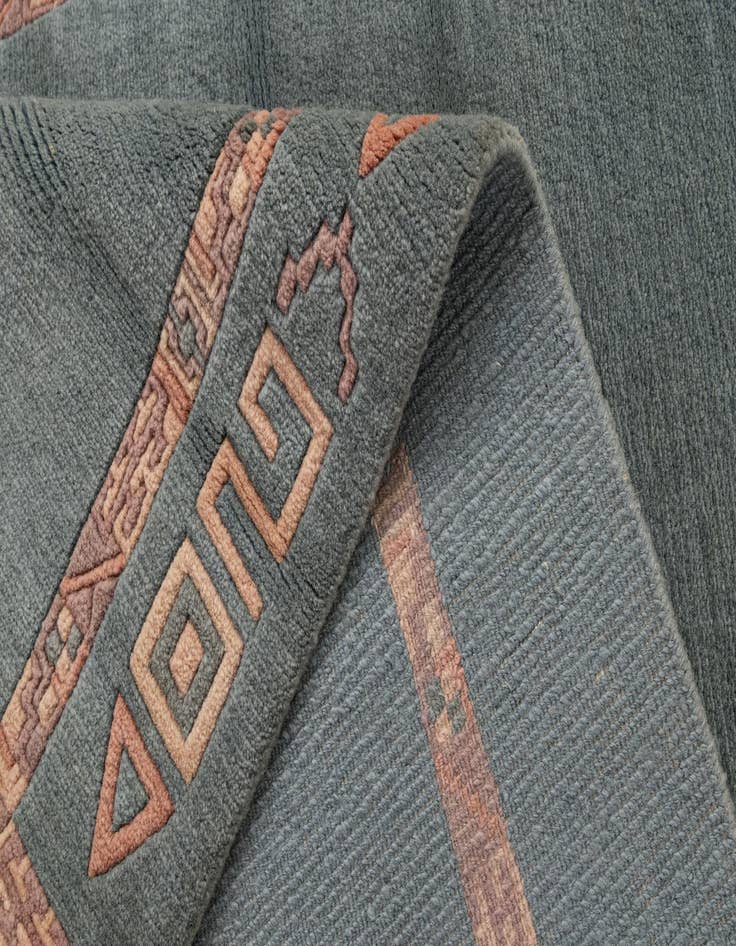 Detail image of 4' 2 x 5' 10  Hand Knotted Tibet Wool Rug