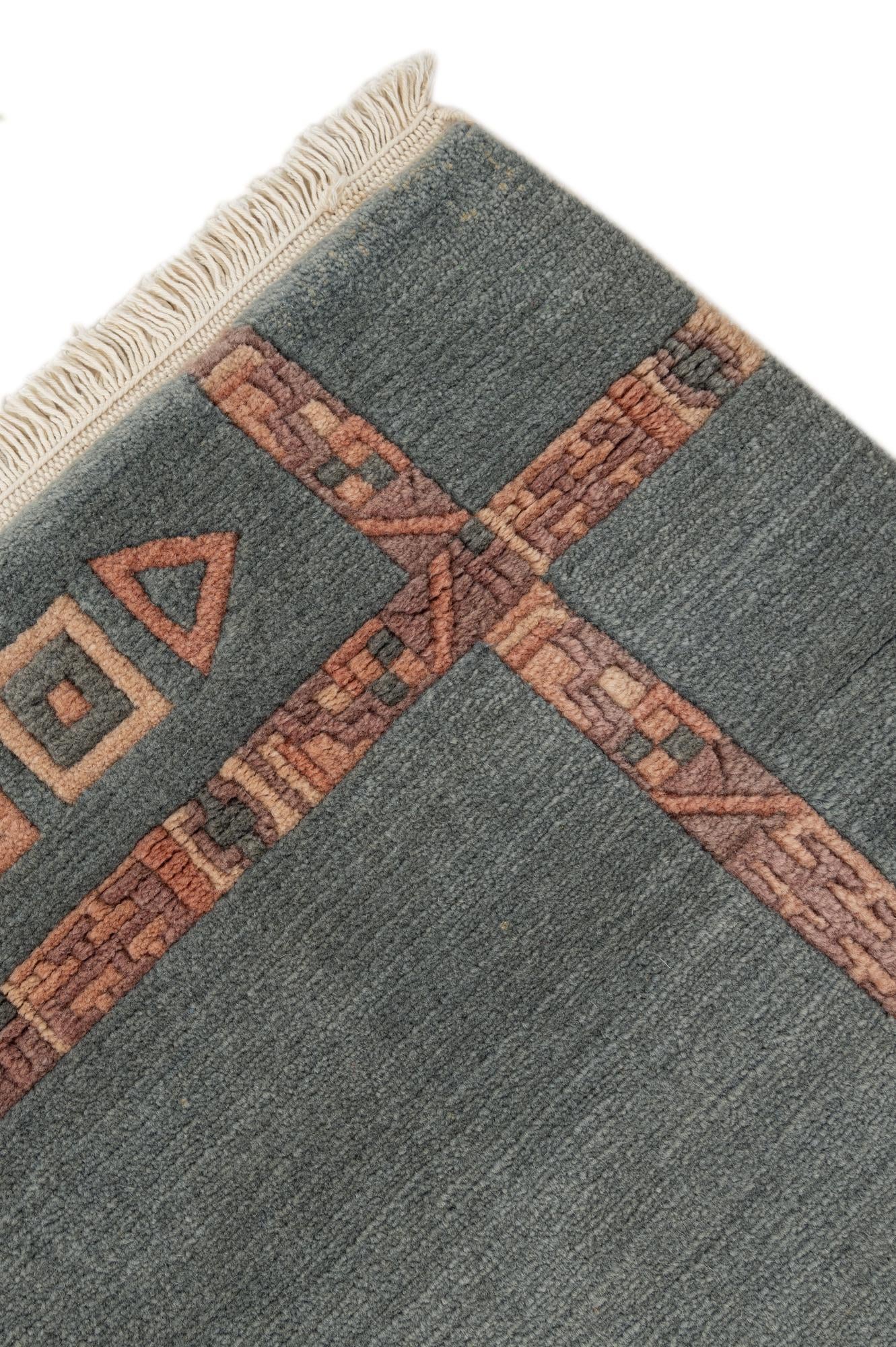 4' 2 x 5' 10 Hand Knotted Tibet Wool Rug