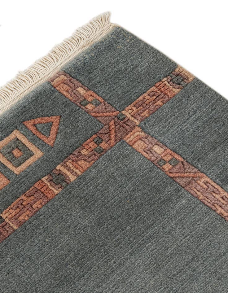 Detail image of 4' 2 x 5' 10  Hand Knotted Tibet Wool Rug