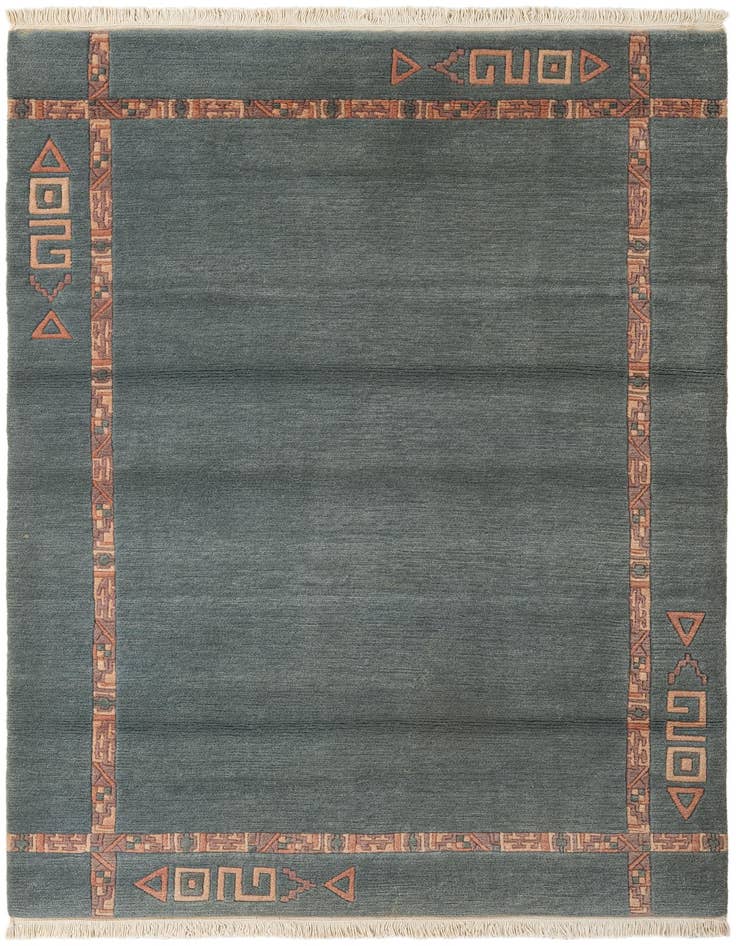 Detail image of 4' 2 x 5' 10 Hand Knotted Tibet Wool Rug