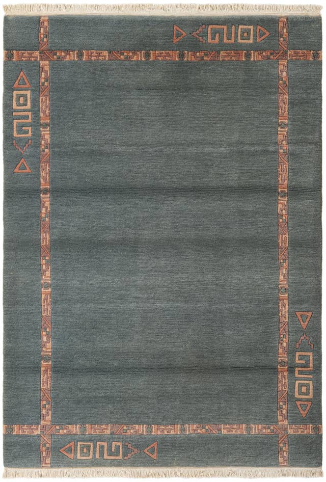 Detail image of 4' 2 x 5' 10 Hand Knotted Tibet Wool Rug