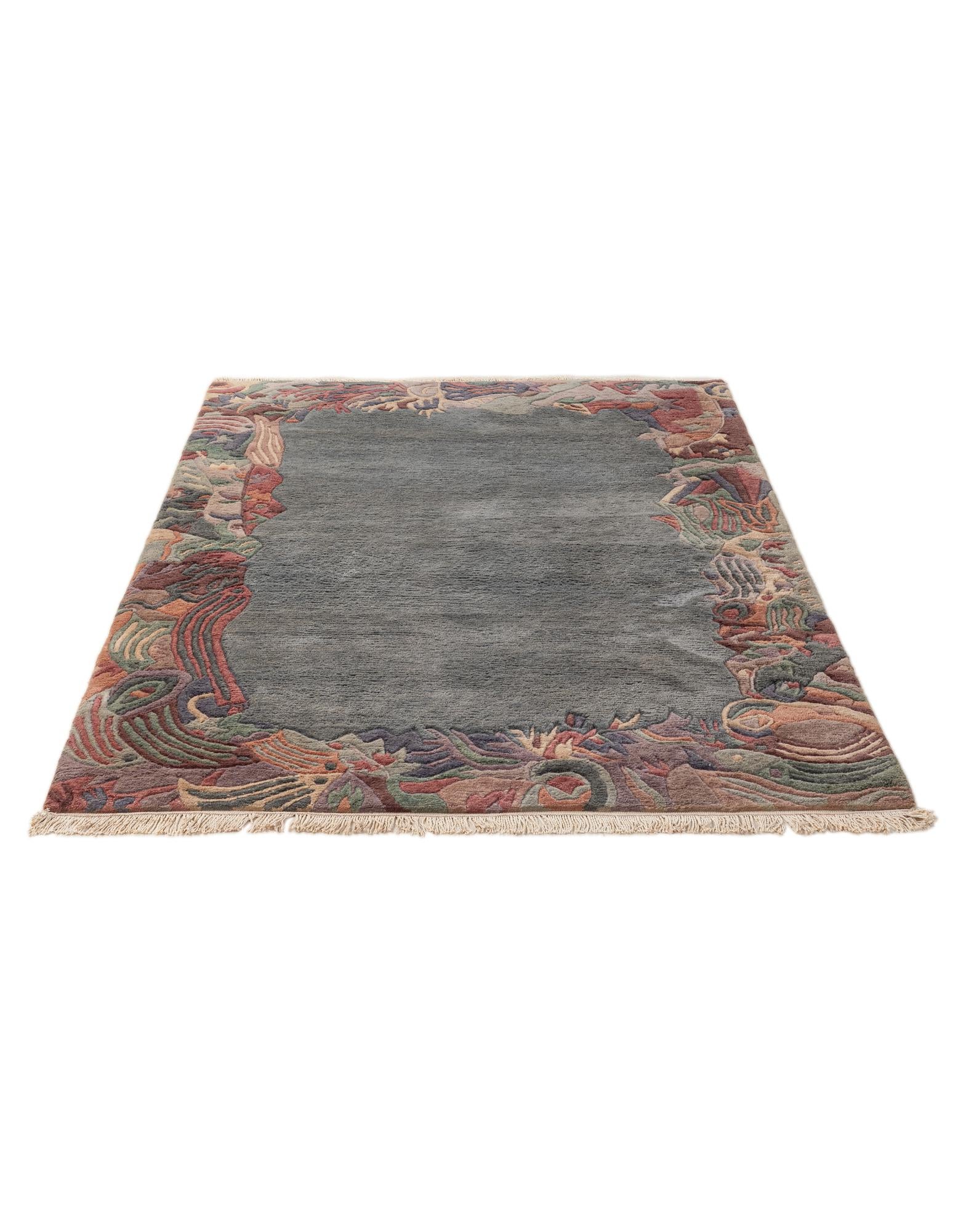 4' 3 x 5' 10 Hand Knotted Tibet Wool Rug