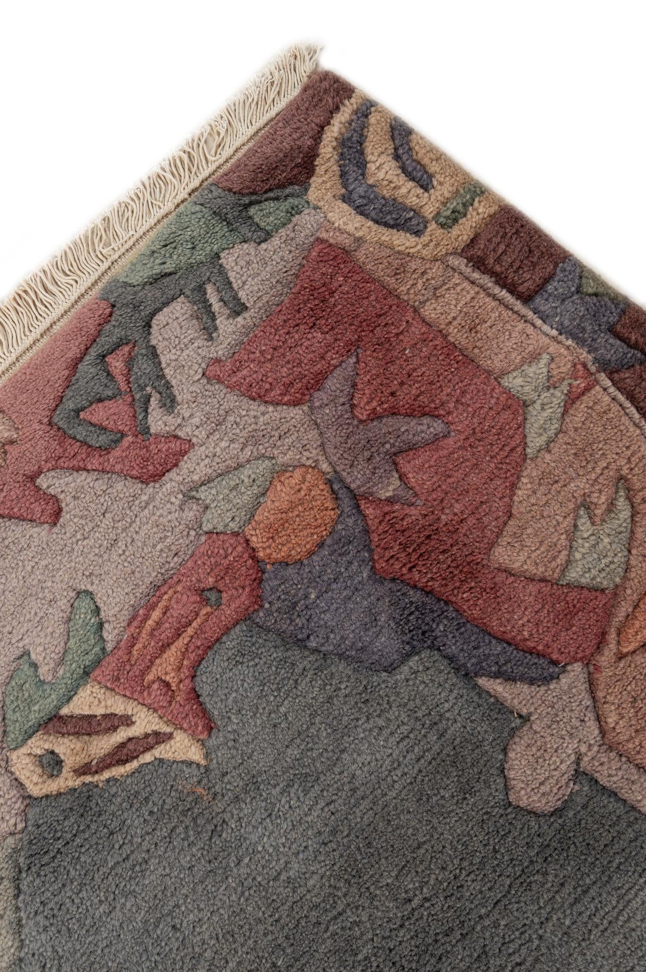4' 3 x 5' 10 Hand Knotted Tibet Wool Rug