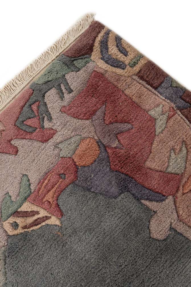 4' 3 x 5' 10 Hand Knotted Tibet Wool Rug