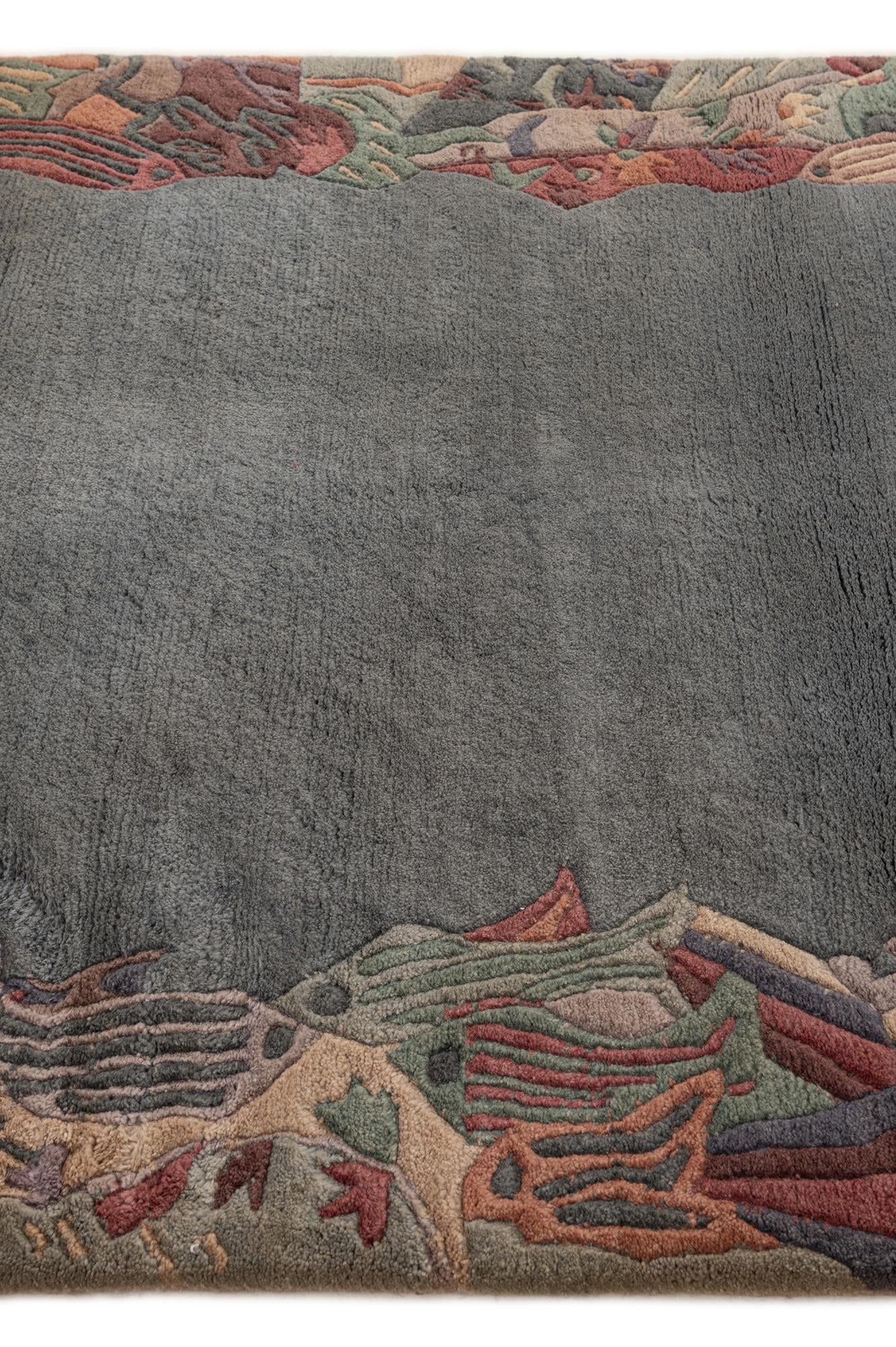 4' 3 x 5' 10 Hand Knotted Tibet Wool Rug