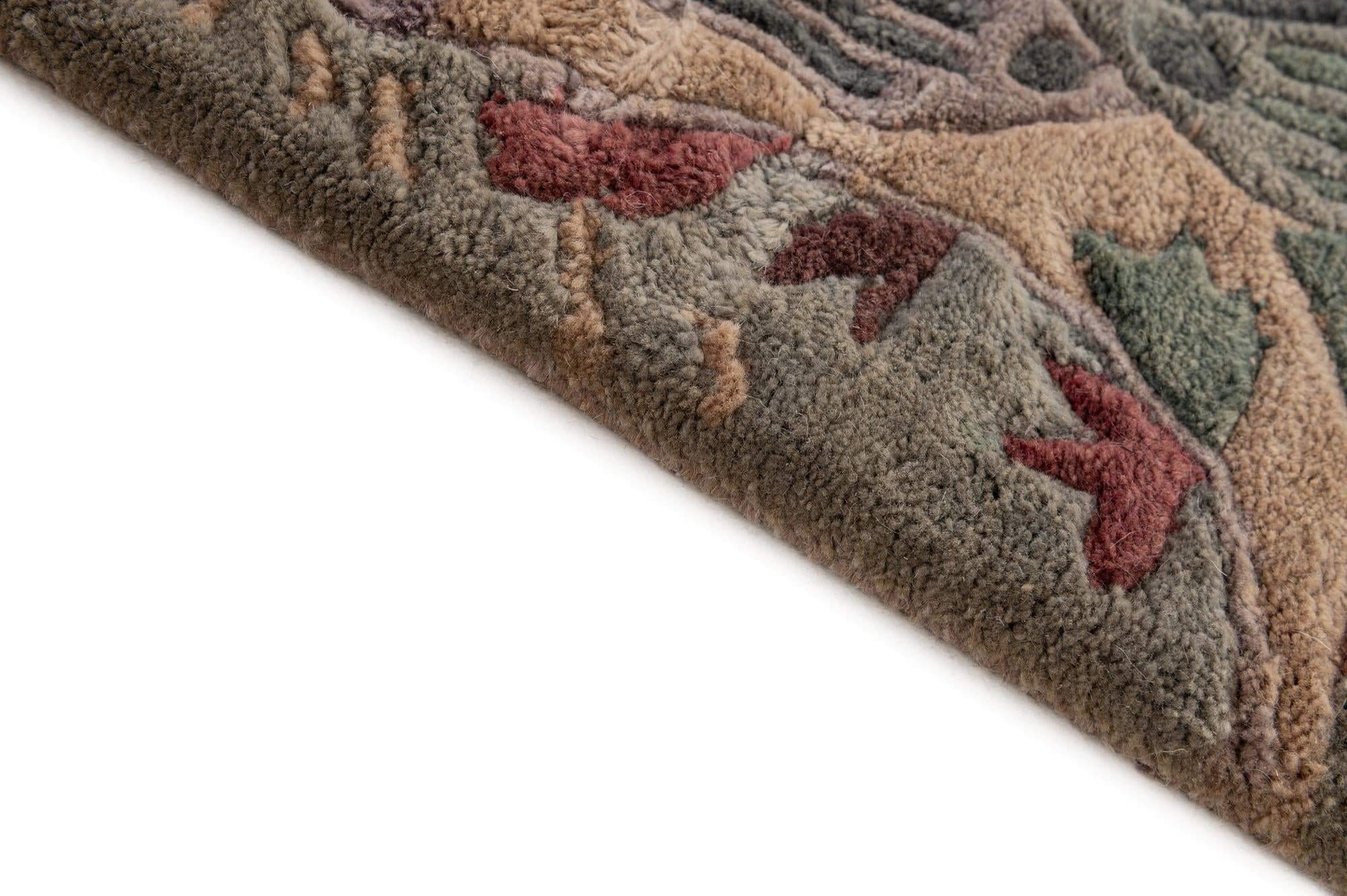 4' 3 x 5' 10 Hand Knotted Tibet Wool Rug