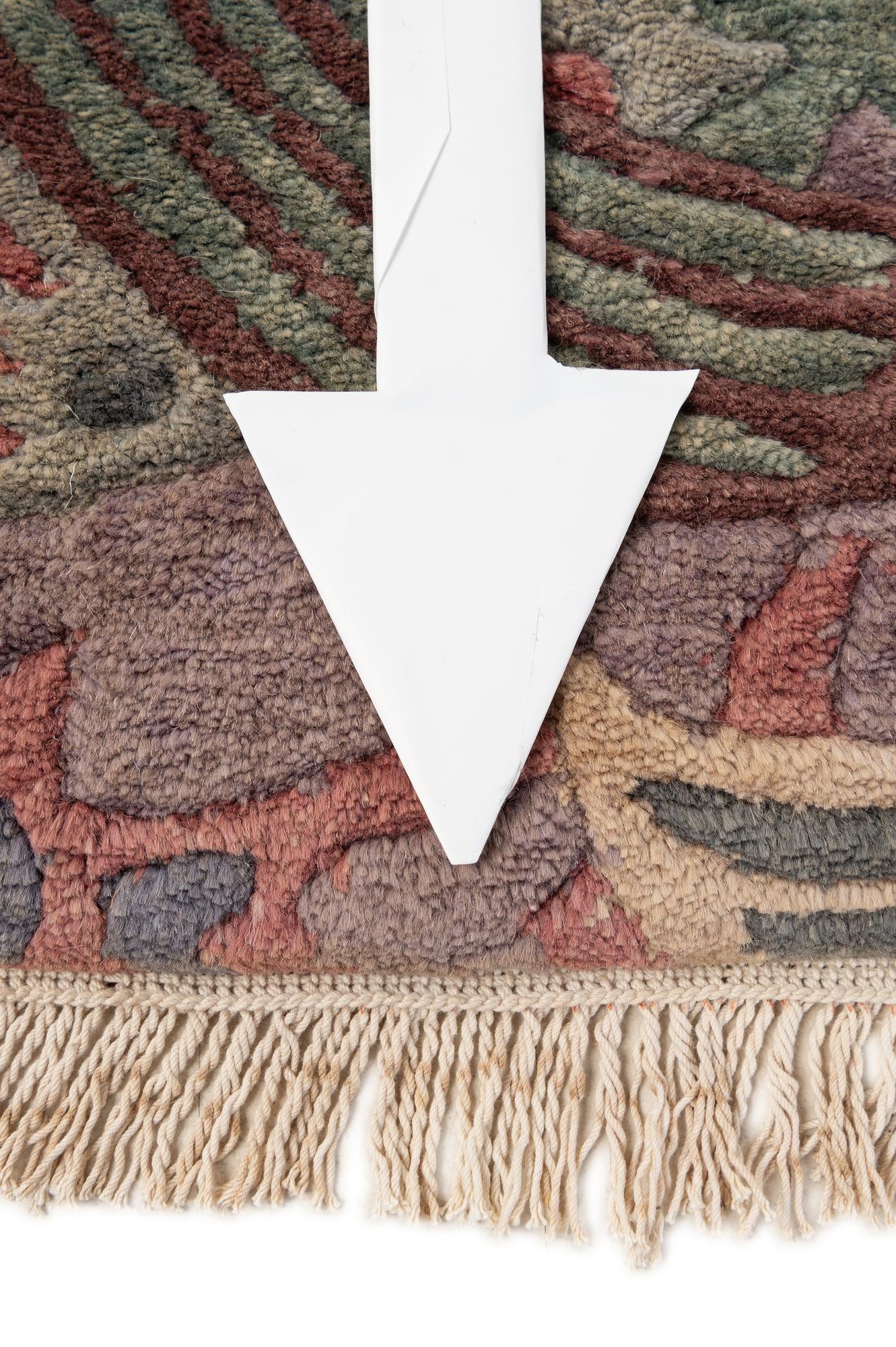 4' 3 x 5' 10 Hand Knotted Tibet Wool Rug