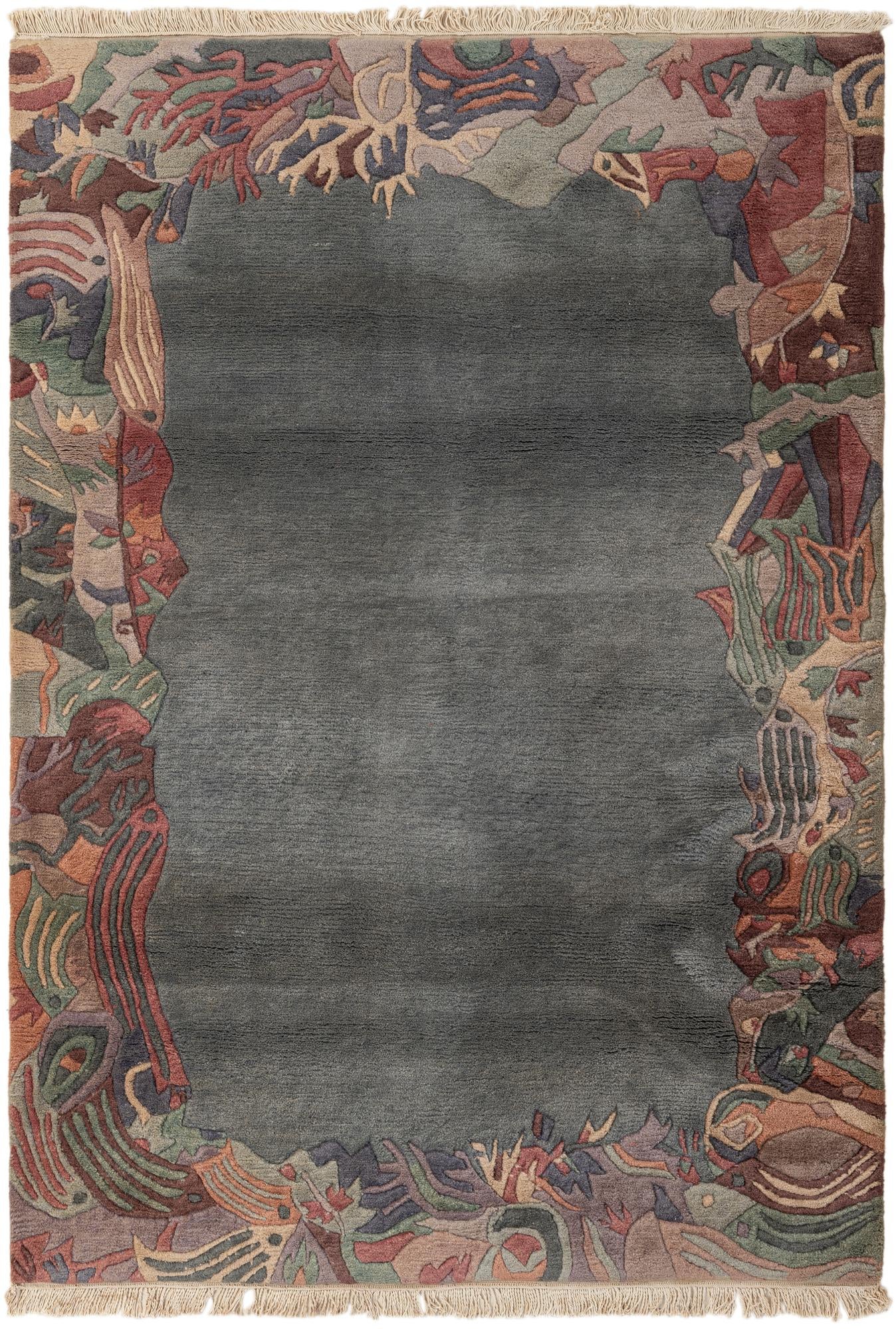 4' 3 x 5' 10 Hand Knotted Tibet Wool Rug