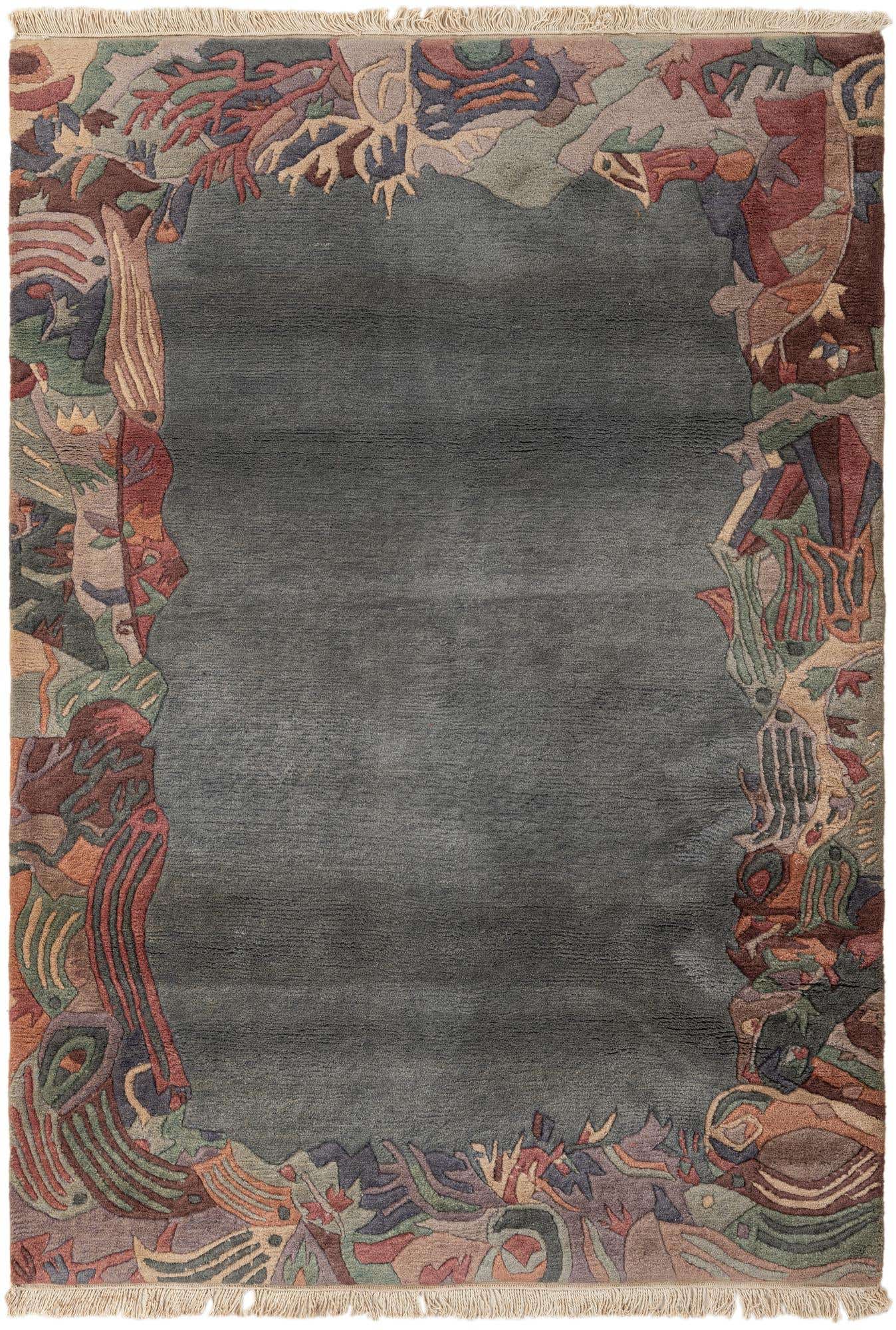 4' 3 x 5' 10 Hand Knotted Tibet Wool Rug