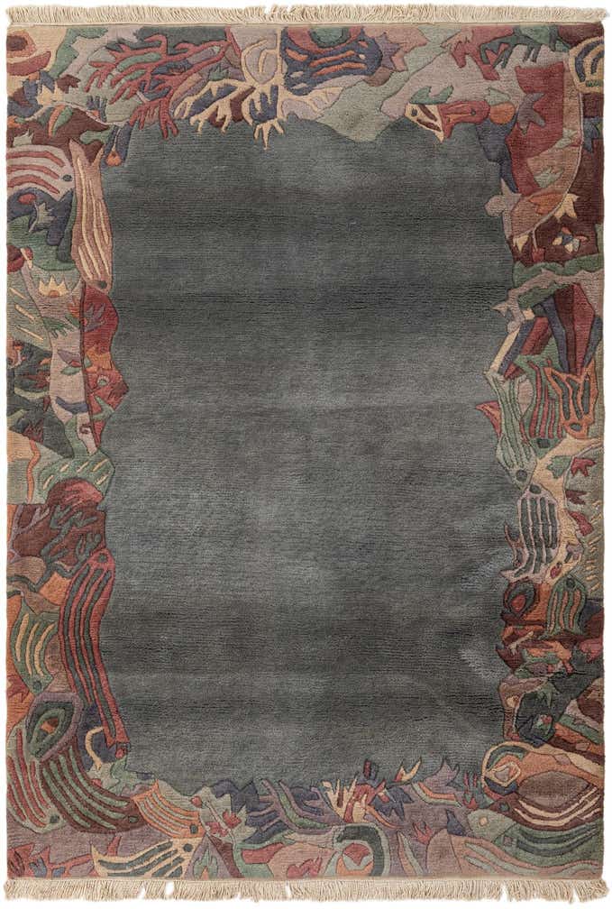 4' 3 x 5' 10 Hand Knotted Tibet Wool Rug