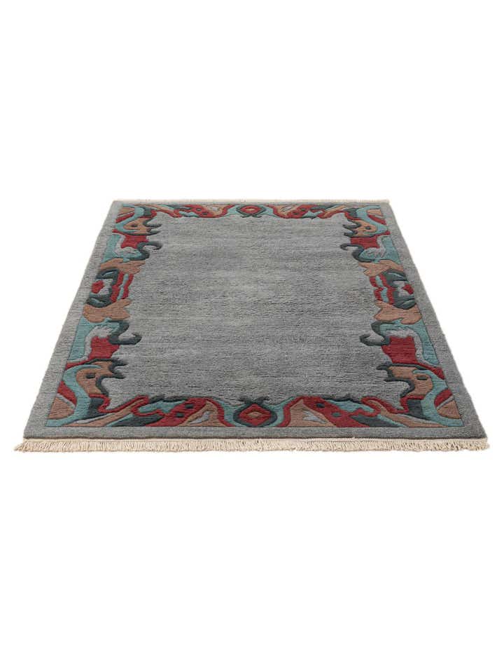 4' 2 x 5' 11 Hand Knotted Tibet Wool Rug