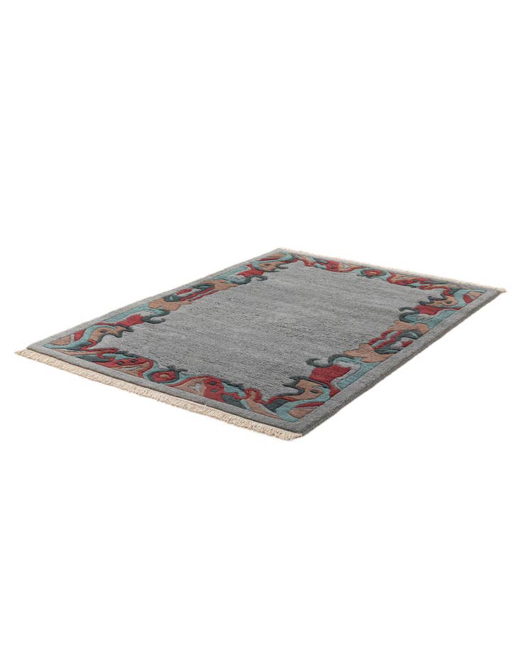 Detail image of 4' 2 x 5' 11 Hand Knotted Tibet Wool Rug
