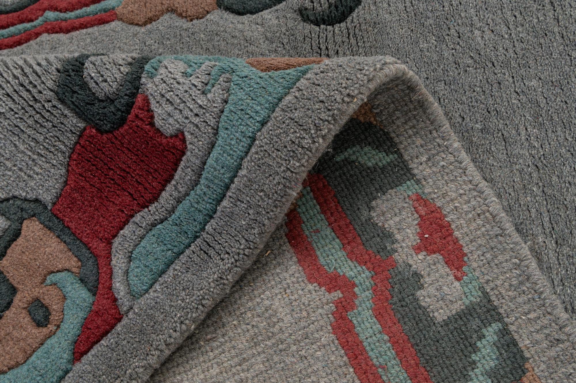 4' 2 x 5' 11 Hand Knotted Tibet Wool Rug
