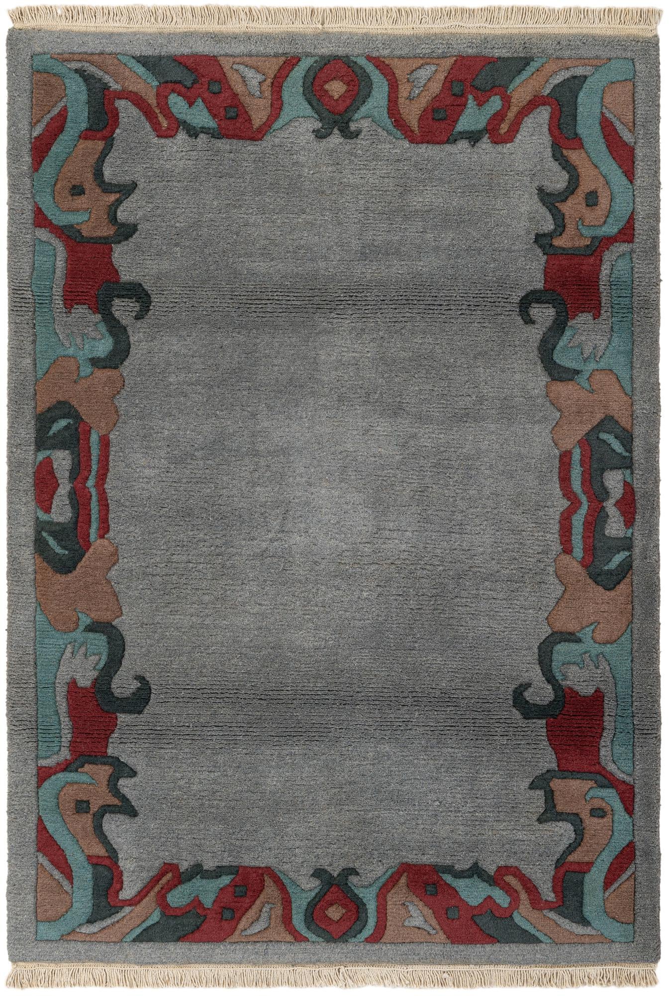4' 2 x 5' 11 Hand Knotted Tibet Wool Rug