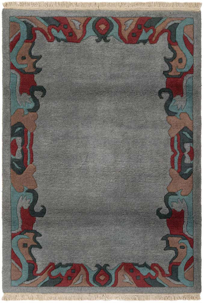 4' 2 x 5' 11 Hand Knotted Tibet Wool Rug