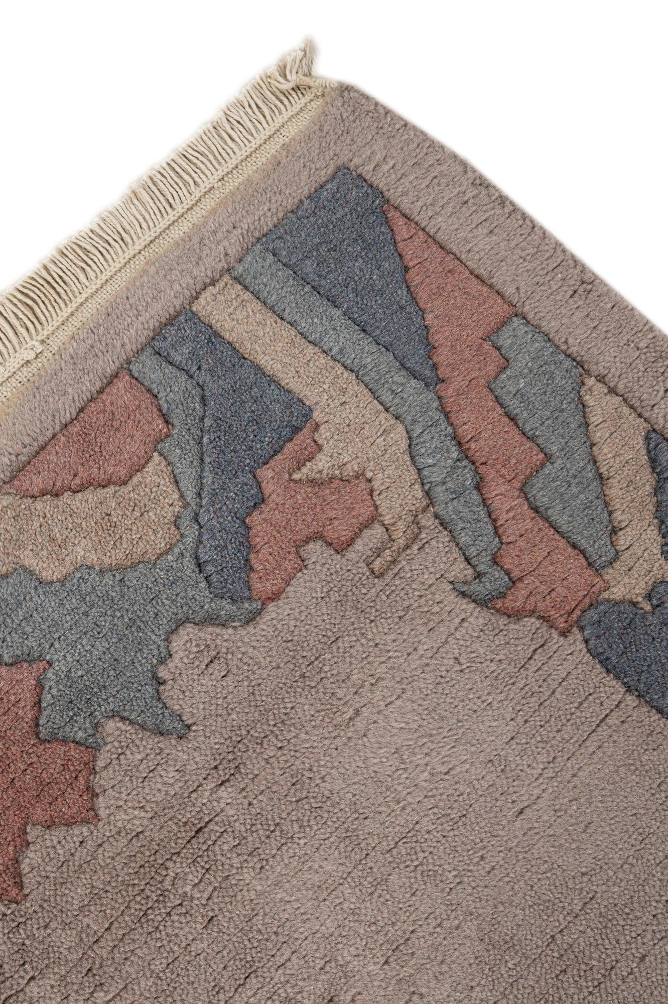4' x 6' 2 Hand Knotted Tibet Wool Rug