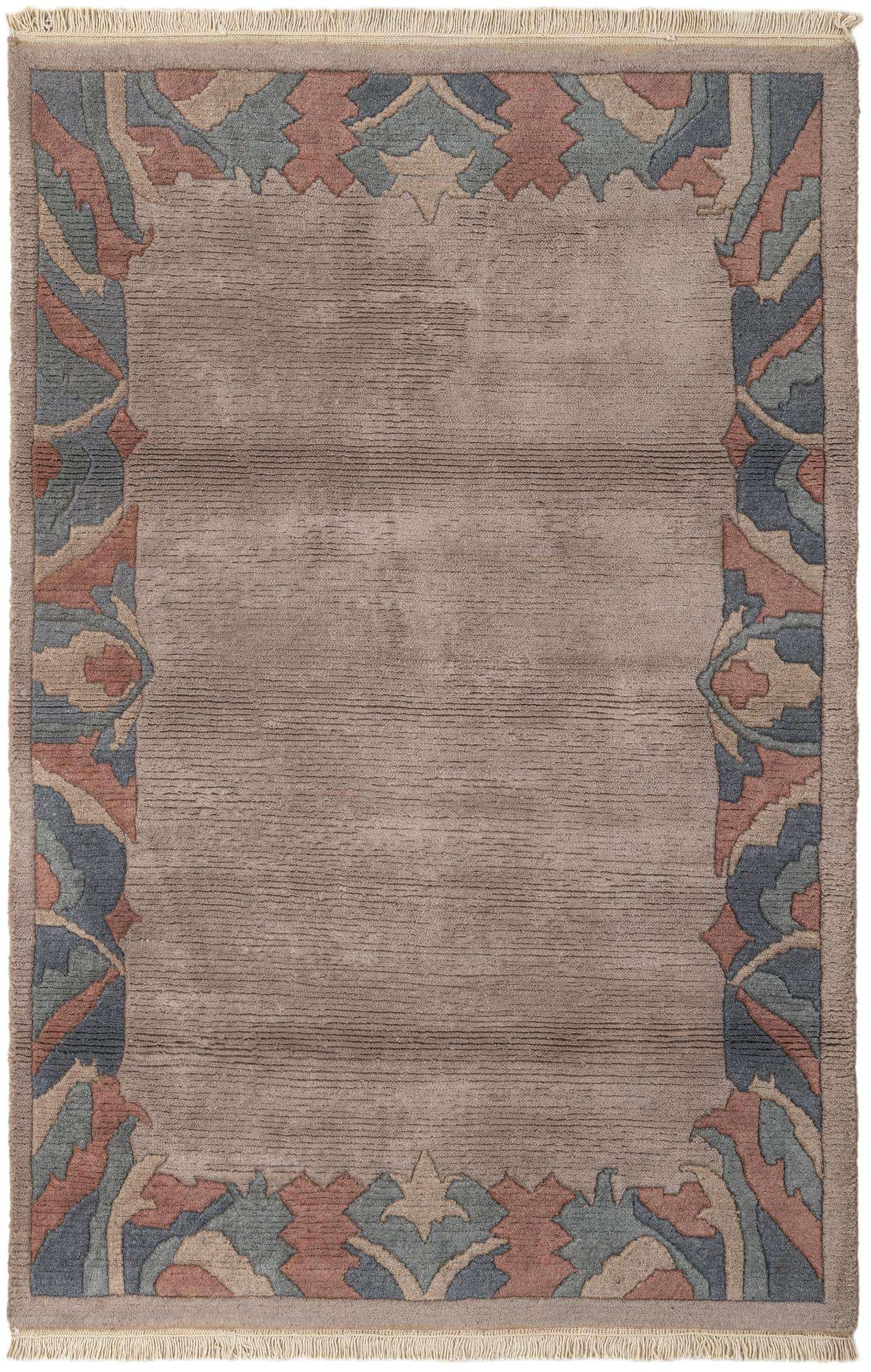 4' x 6' 2 Hand Knotted Tibet Wool Rug