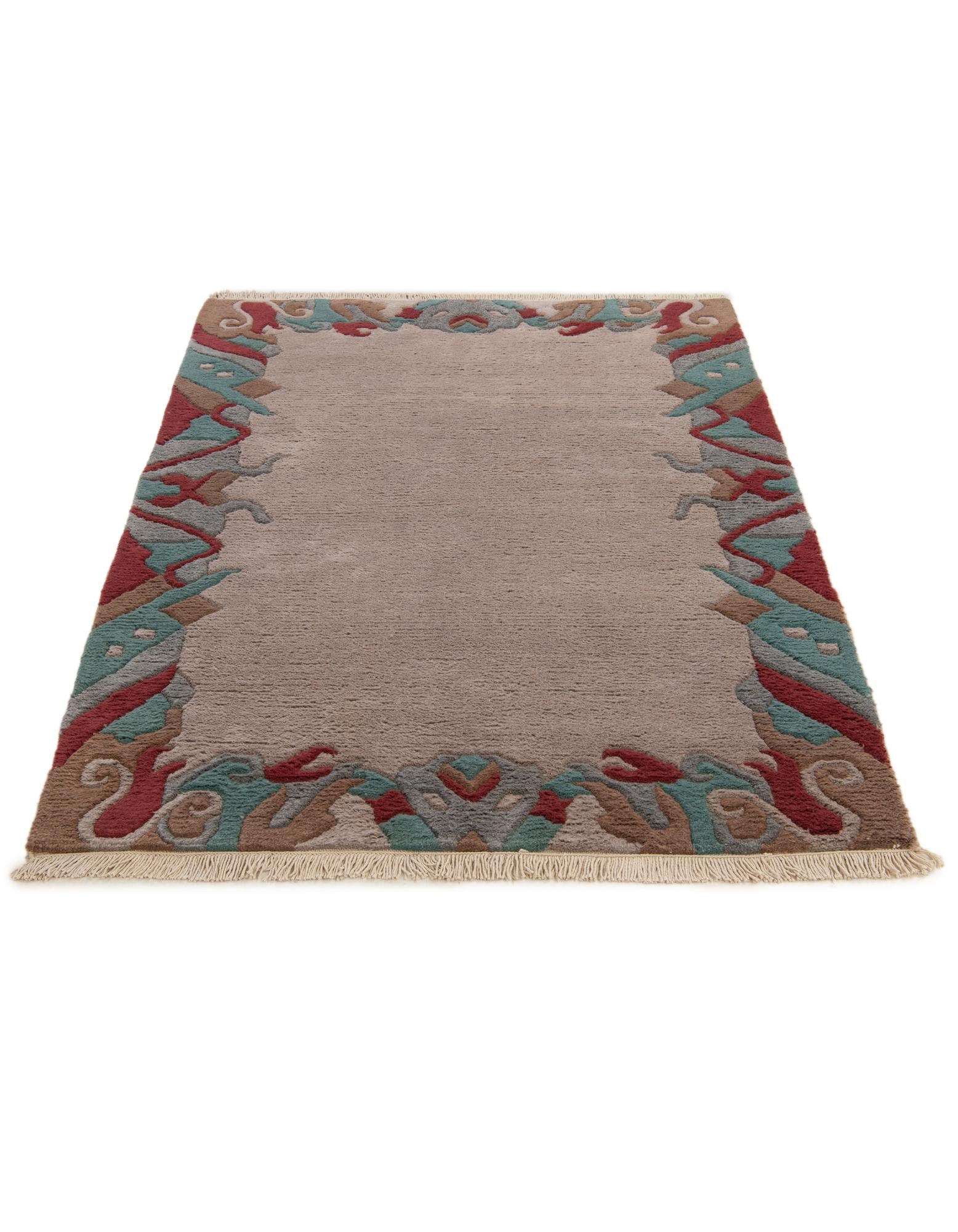 4' 1 x 5' 10 Hand Knotted Tibet Wool Rug
