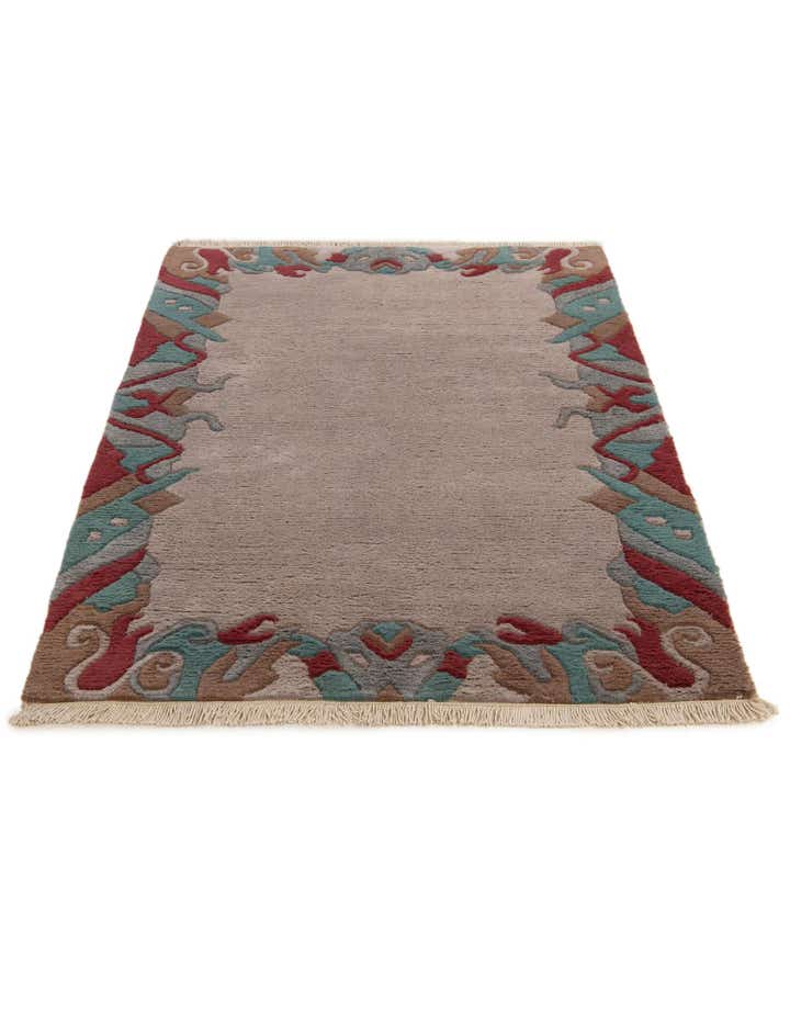 4' 1 x 5' 10 Hand Knotted Tibet Wool Rug