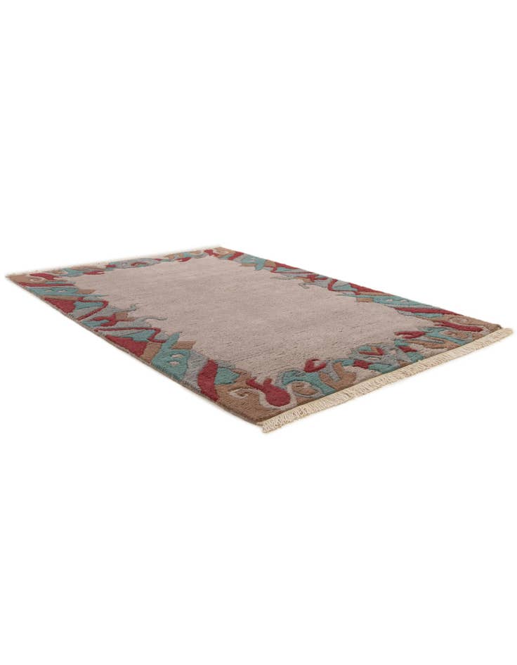 Detail image of 4' 1 x 5' 10 Hand Knotted Tibet Wool Rug