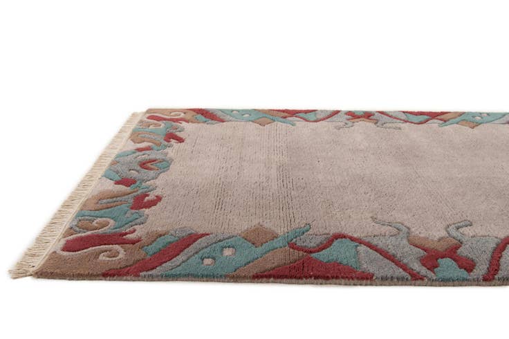 Detail image of 4' 1 x 5' 10 Hand Knotted Tibet Wool Rug