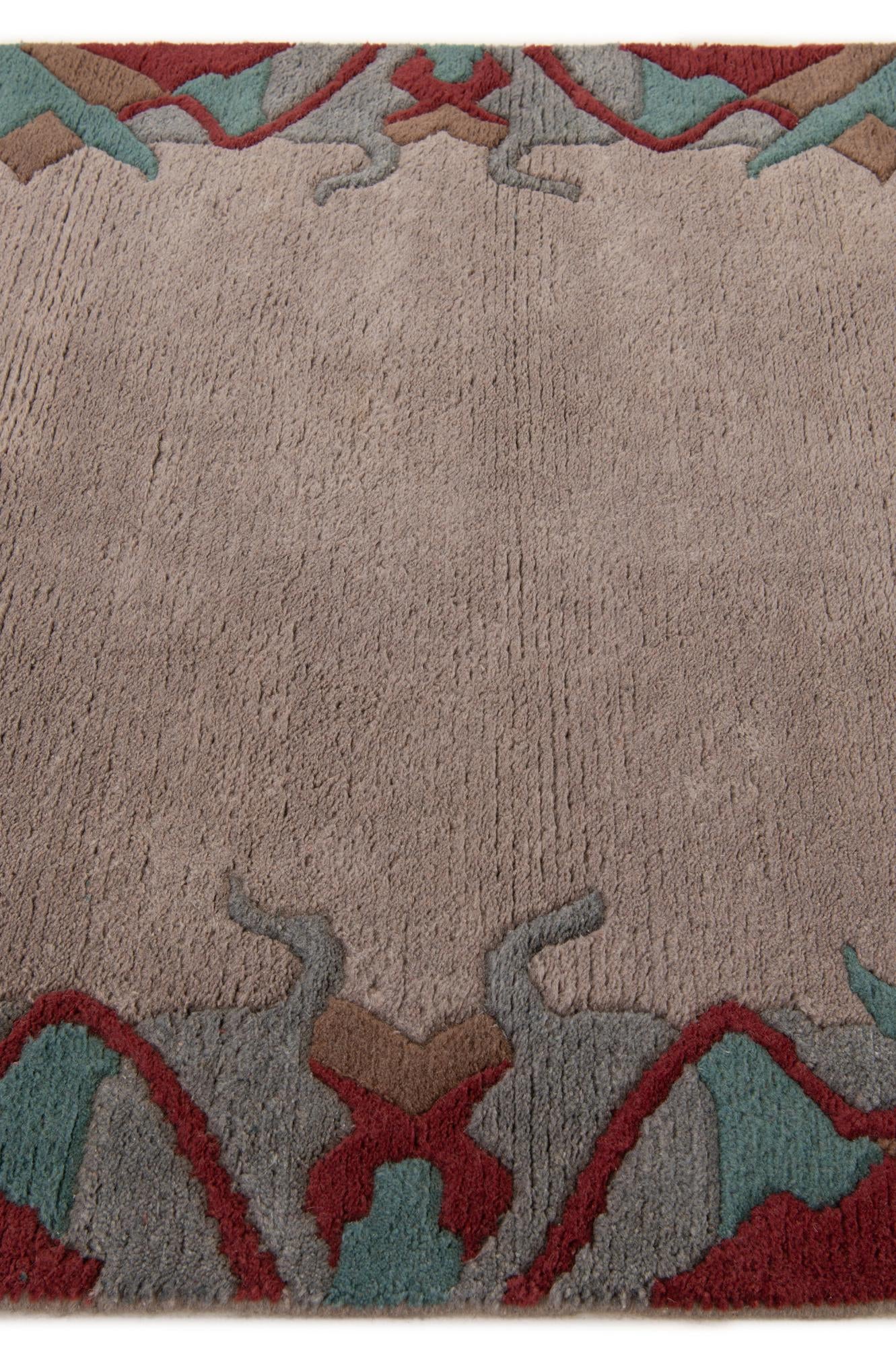 4' 1 x 5' 10 Hand Knotted Tibet Wool Rug