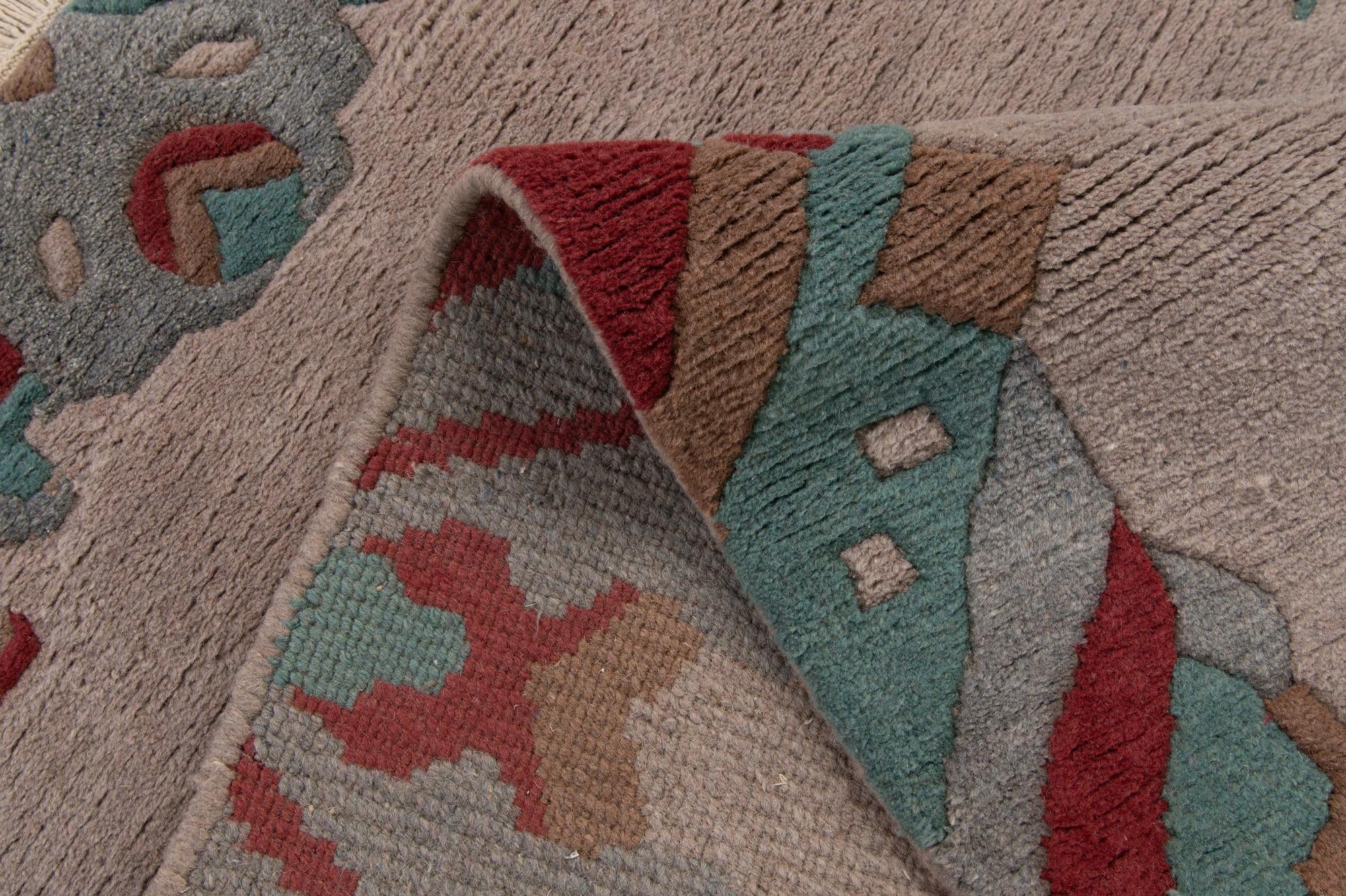 4' 1 x 5' 10 Hand Knotted Tibet Wool Rug