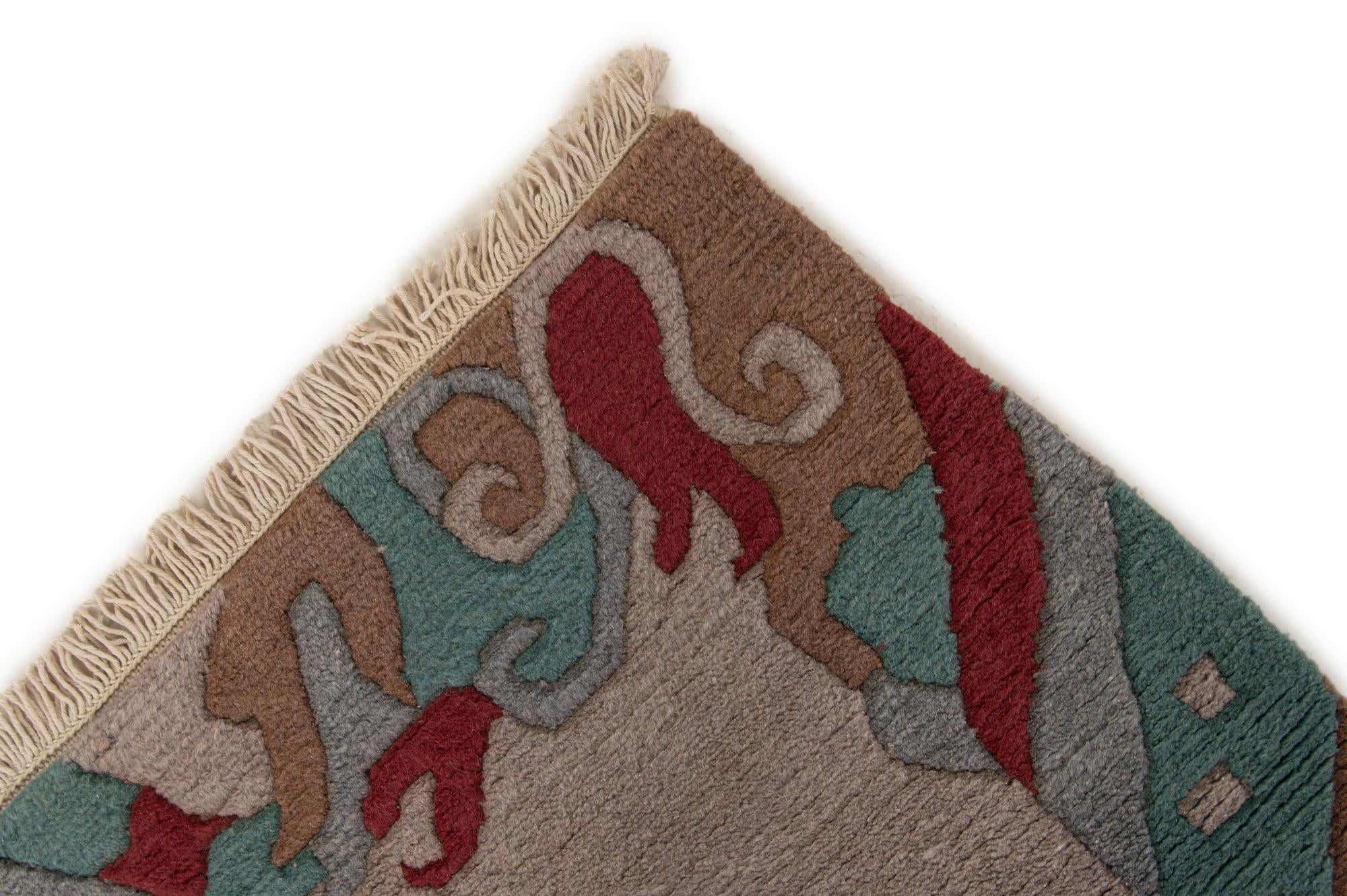 4' 1 x 5' 10 Hand Knotted Tibet Wool Rug