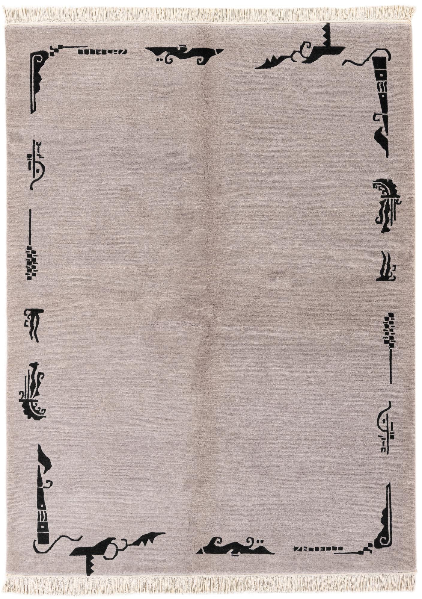5' 7 x 7' 5 Hand Knotted Tibet Wool Rug