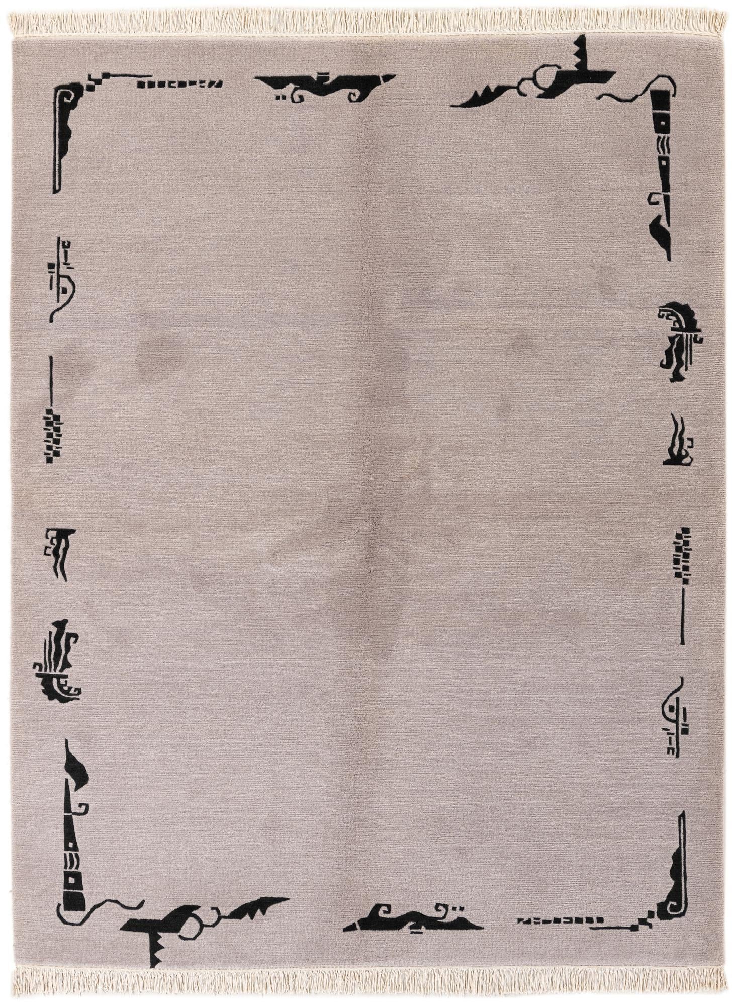 5' 7 x 7' 5 Hand Knotted Tibet Wool Rug