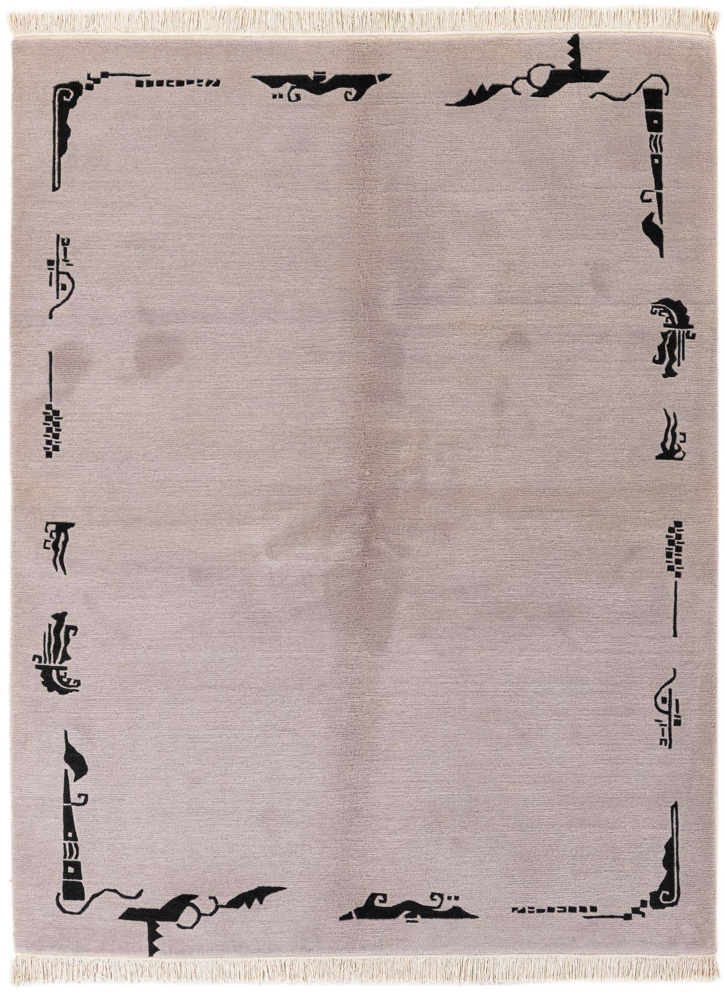 5' 7 x 7' 5 Hand Knotted Tibet Wool Rug