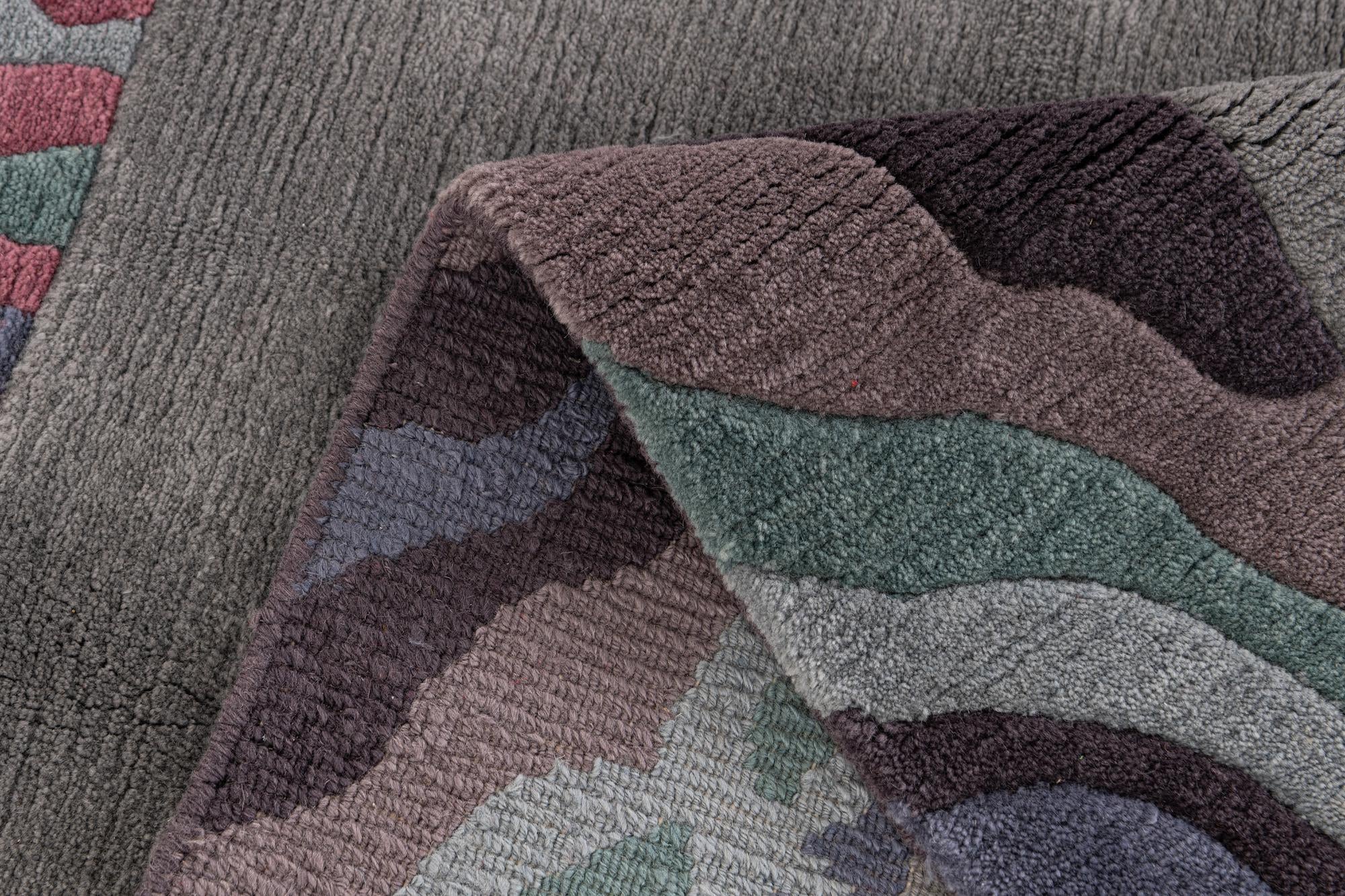 4' 9 x 6' 6 Hand Knotted Tibet Wool Rug