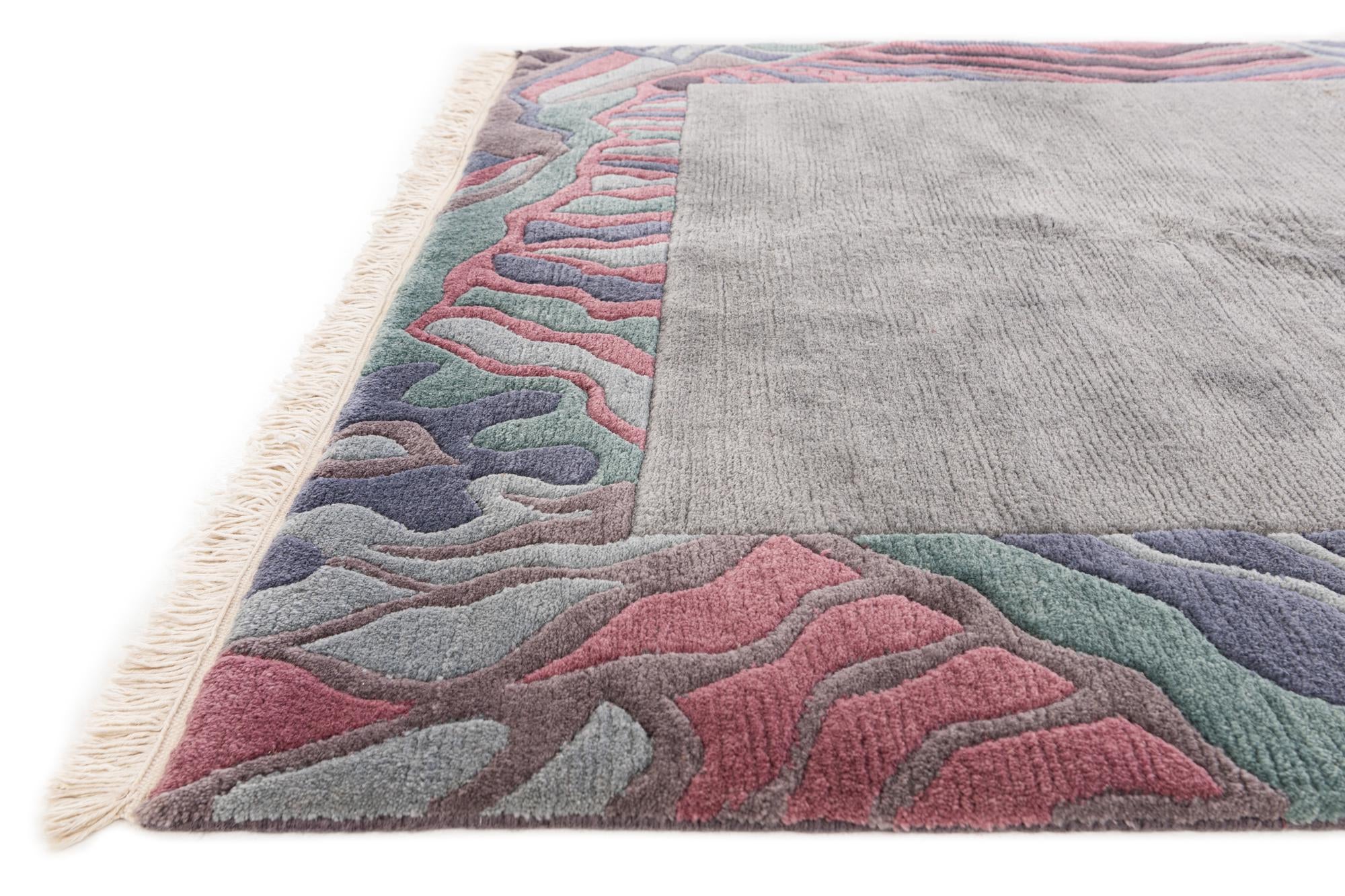 4' 9 x 6' 6 Hand Knotted Tibet Wool Rug