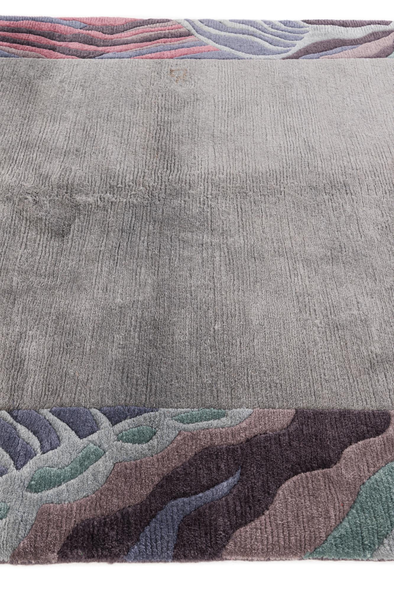 4' 9 x 6' 6 Hand Knotted Tibet Wool Rug